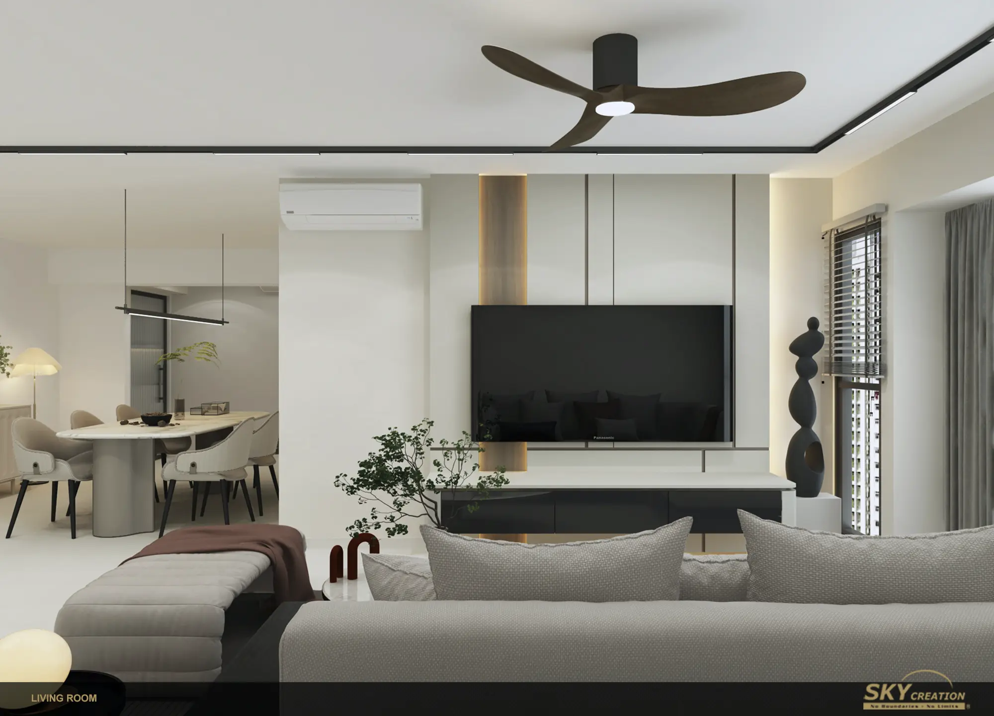 HDB Jurong West contemporary interior design project by Sky Creation
