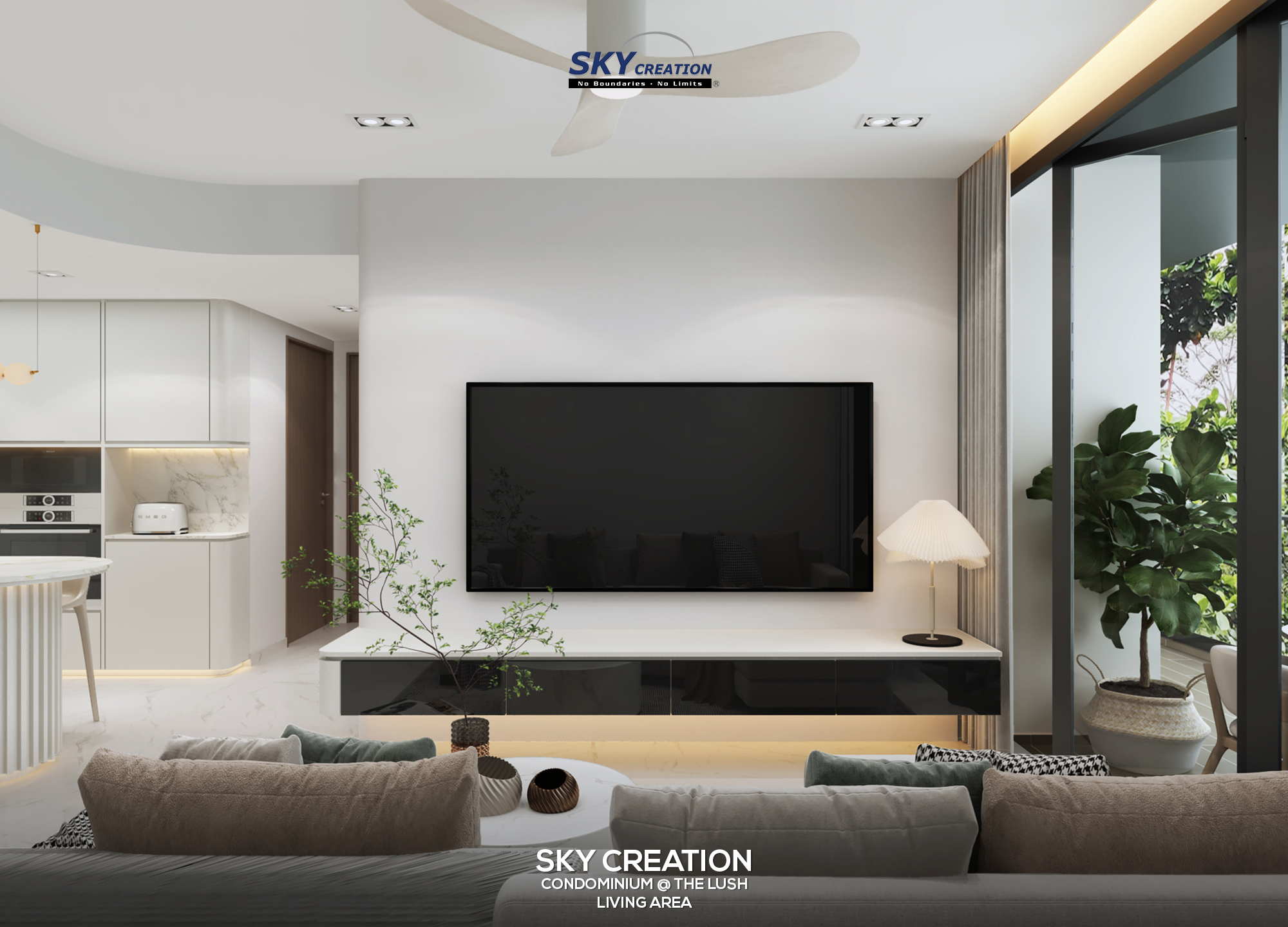 Living area interior renovation by Sky Creation