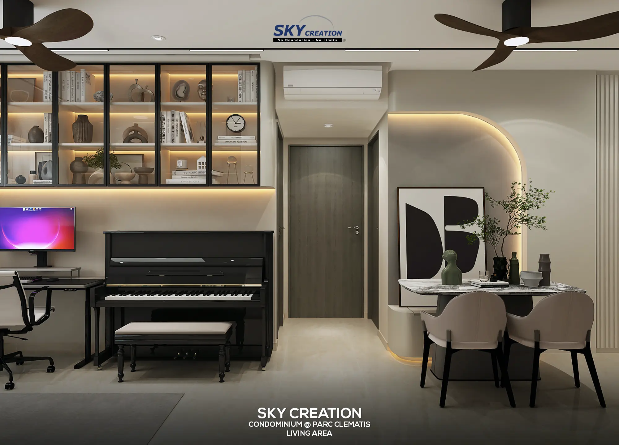Sky Creation living area renovation design reference