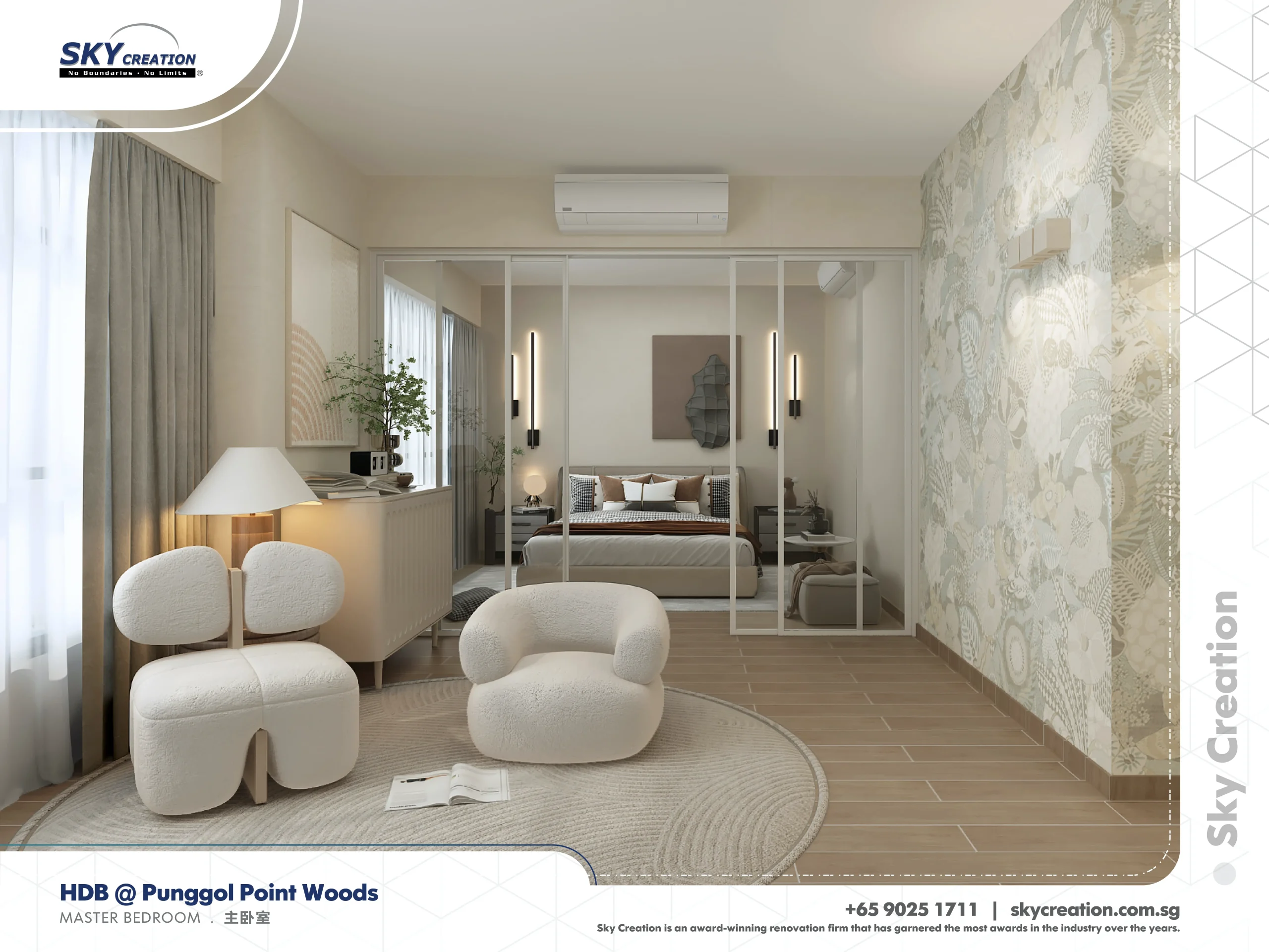 HDB Punggol Point Woods Scandinavian interior design project by Sky Creation