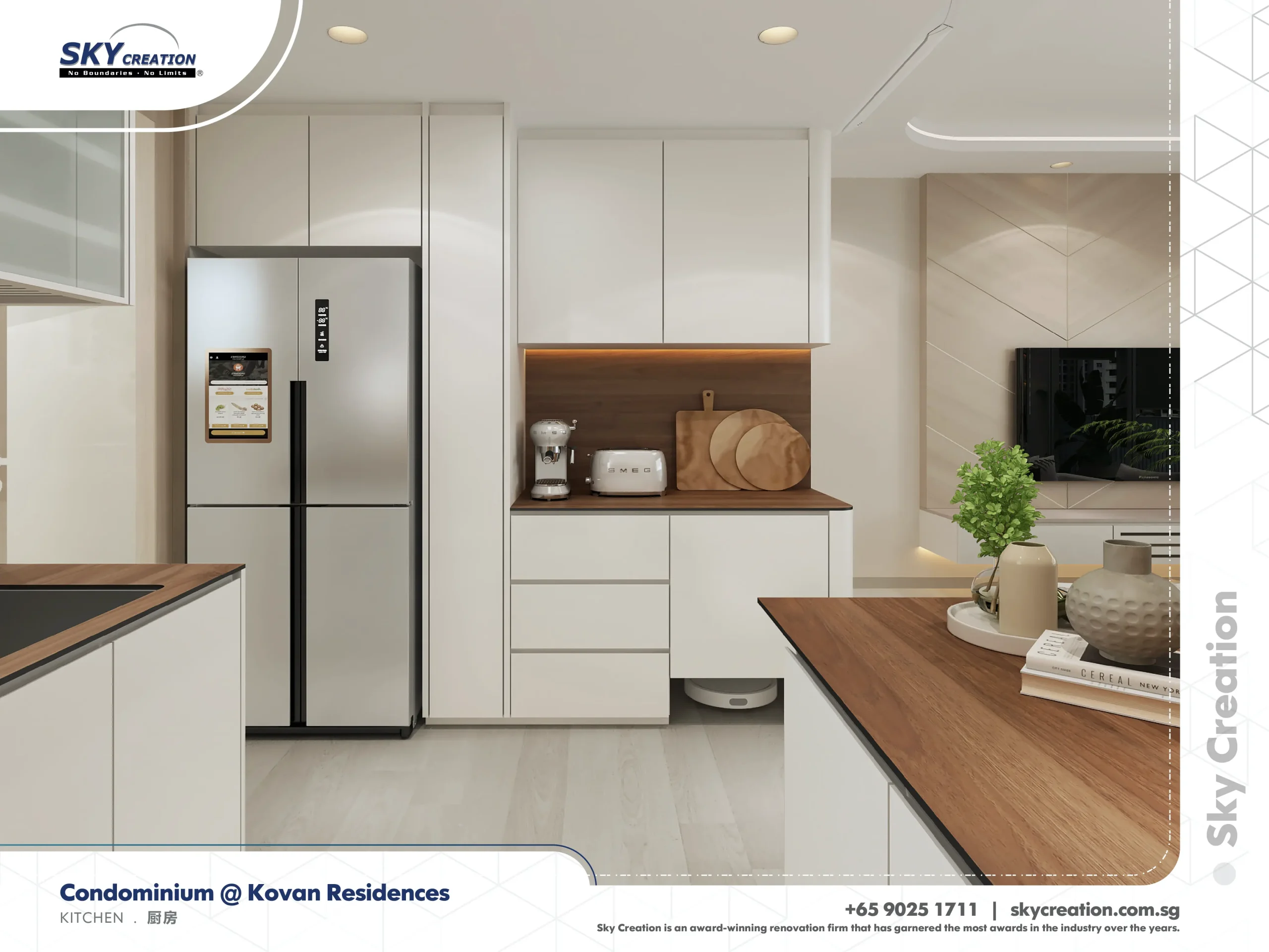 Kovan Residences Scandinavian interior design project by Sky Creation