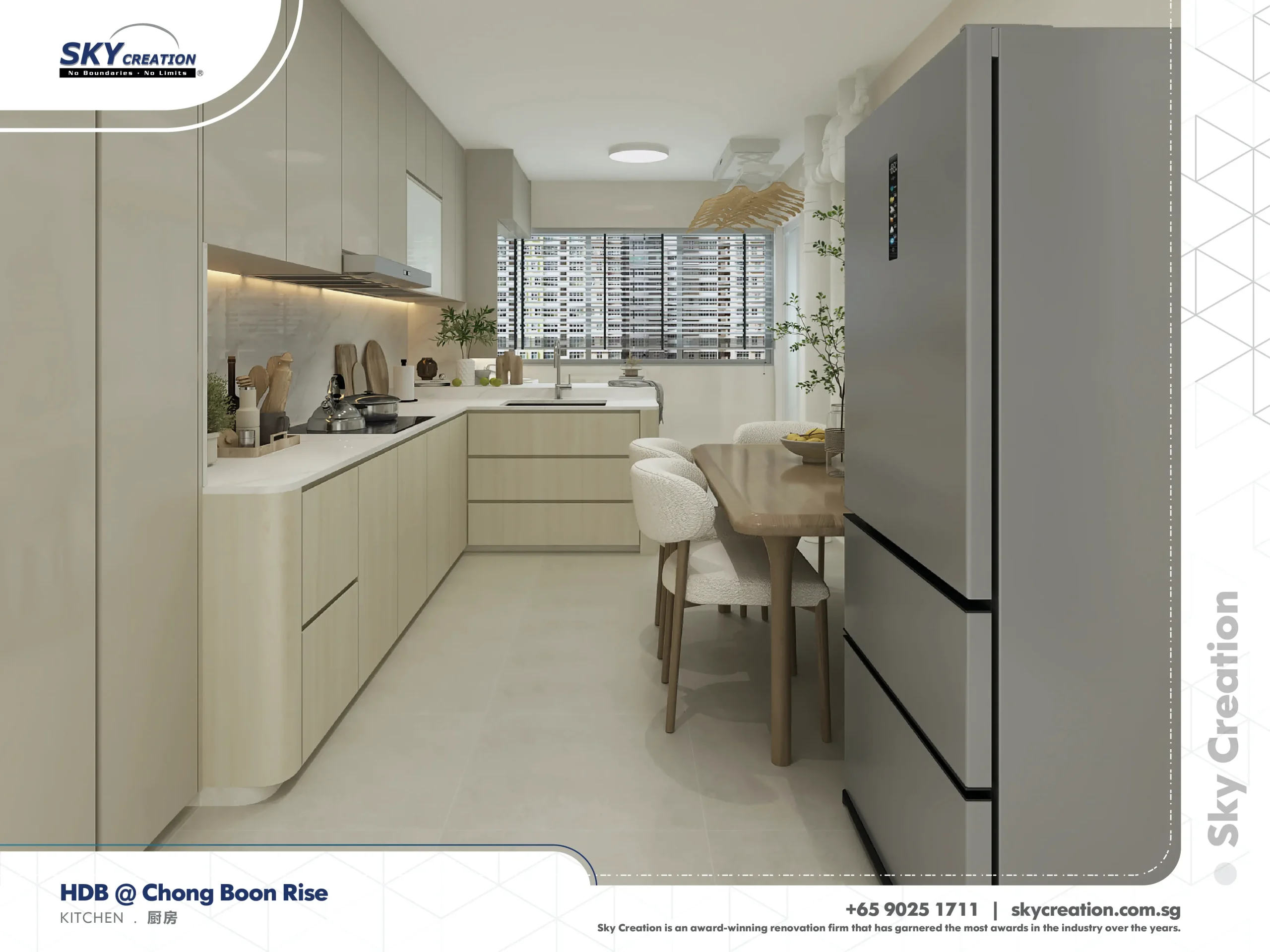 HDB Chong Boon Rise Scandinavian interior design project by Sky Creation