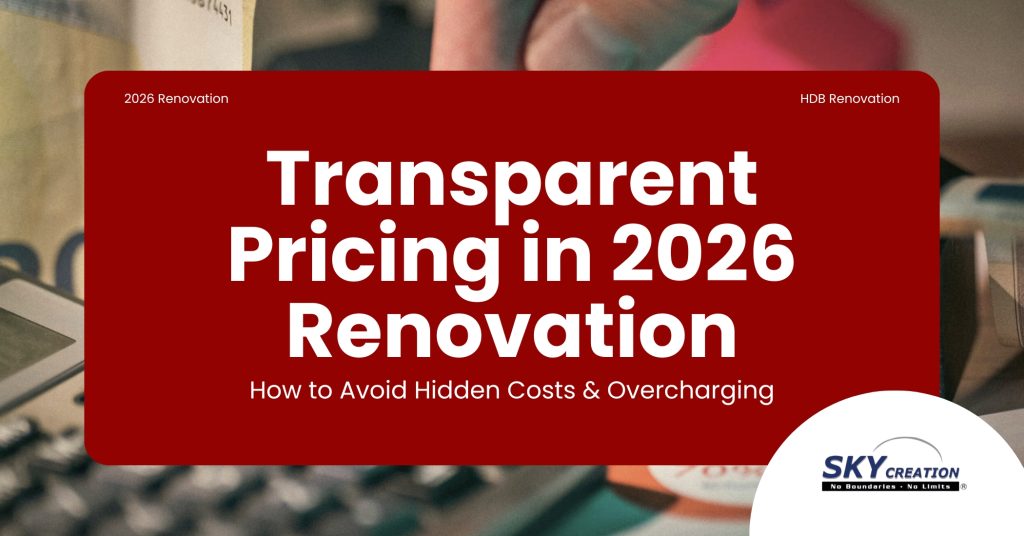 transparent renovation pricing Singapore