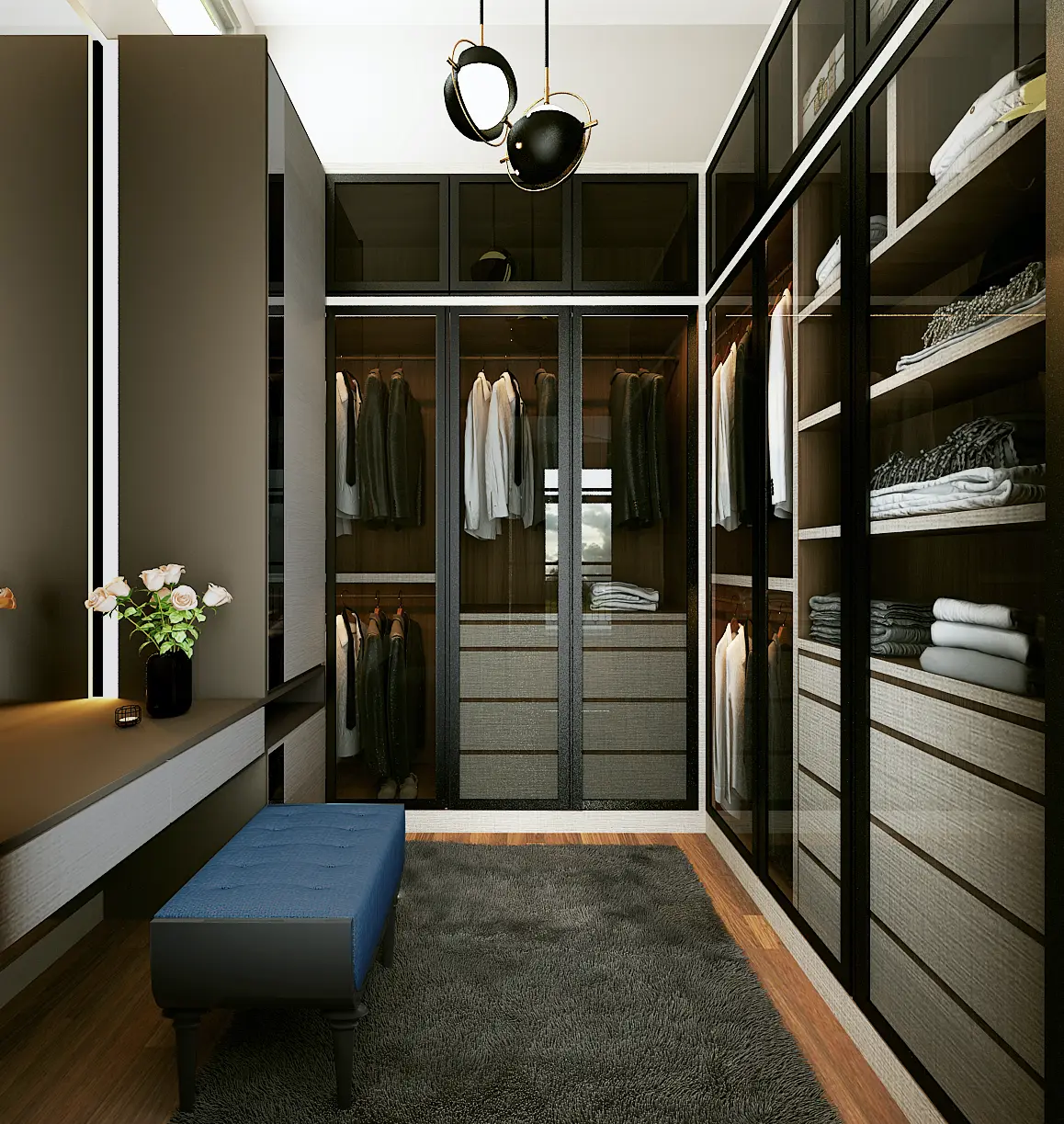 Built-in wardrobe approved project visual for storage planning