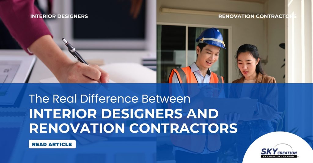 Interior Designer vs Renovation Contractor: What’s the Real Difference?