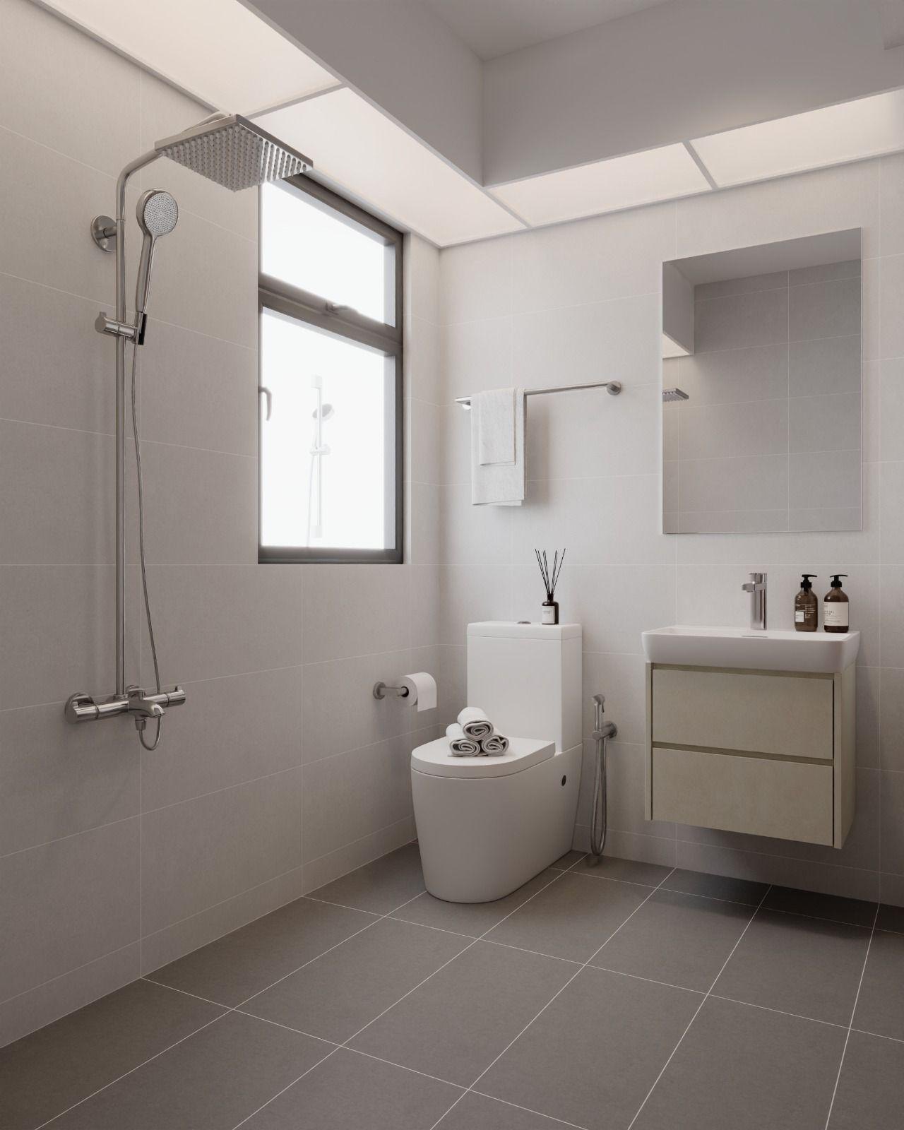 HDB Plantation Village Victorian-inspired Contemporary 3D interior view 3D interior design