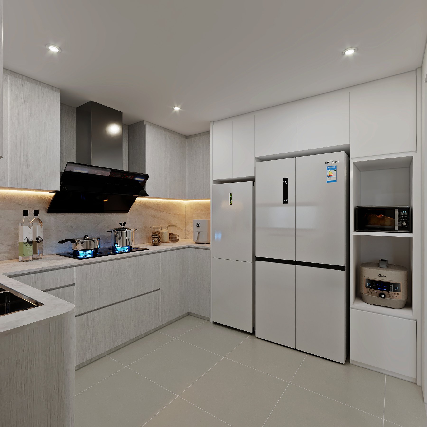 Azalea Modern kitchen 3D interior design