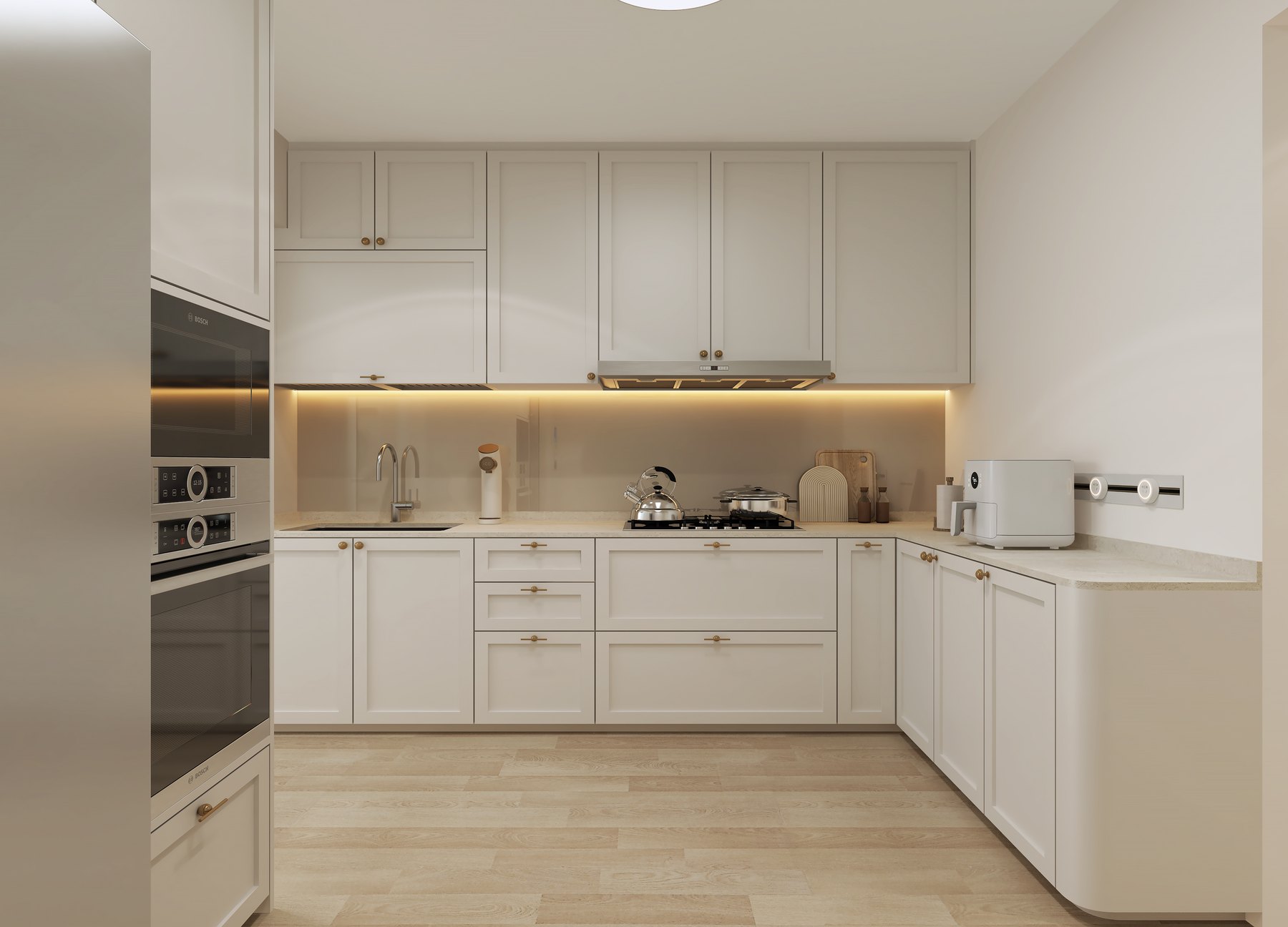 HDB Pangshan Court Modern Classic kitchen 3D interior design