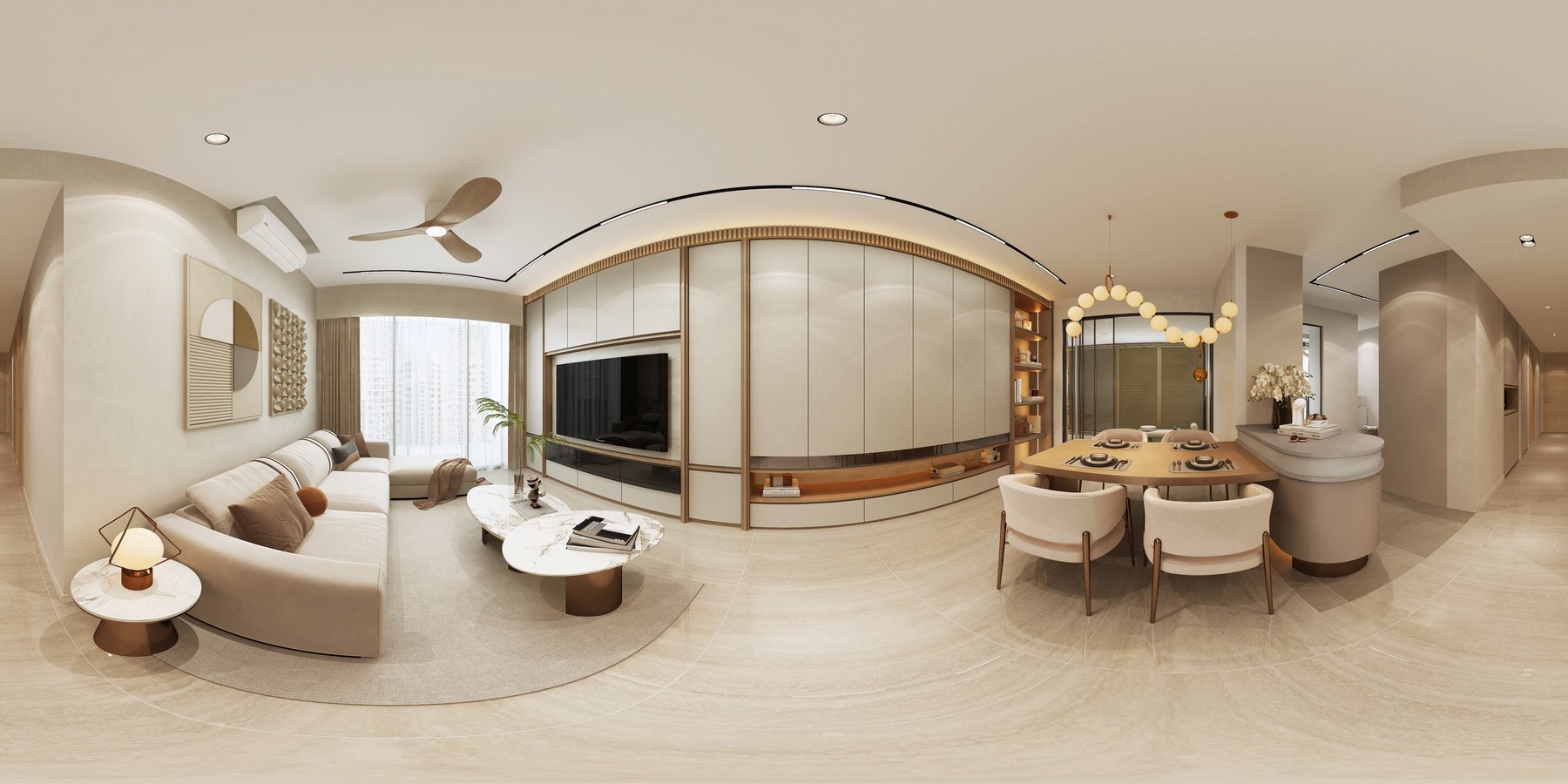 Sol Acres living area project reference by Sky Creation
