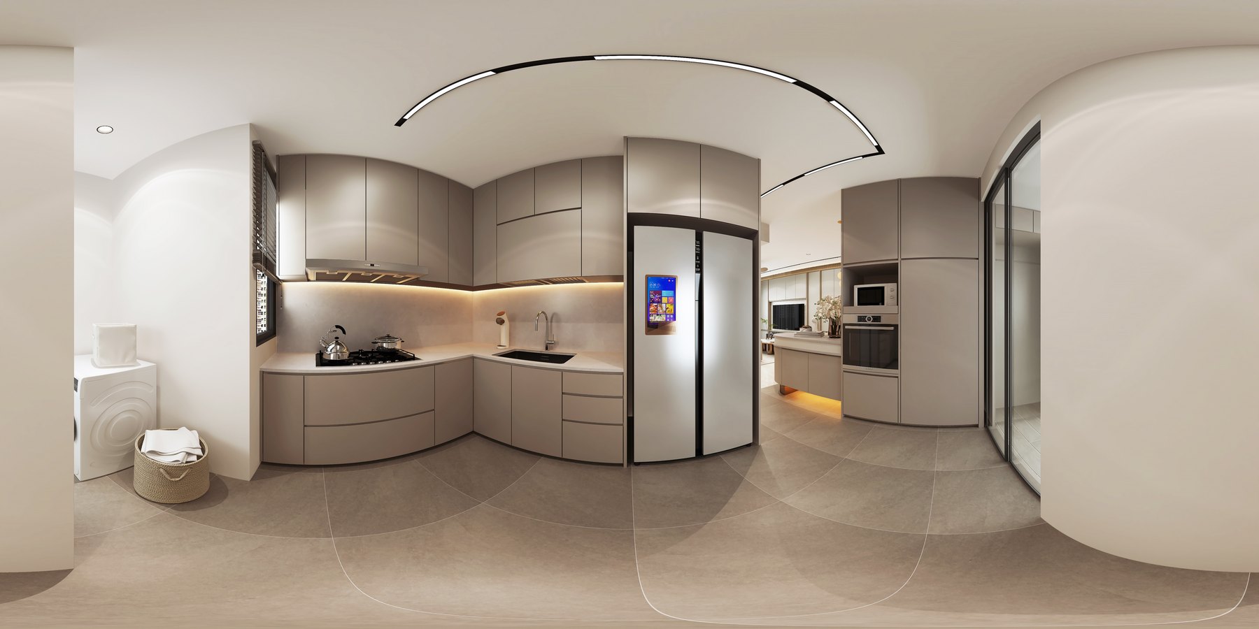 Sol Acres Modern Scandinavian kitchen 3D interior design