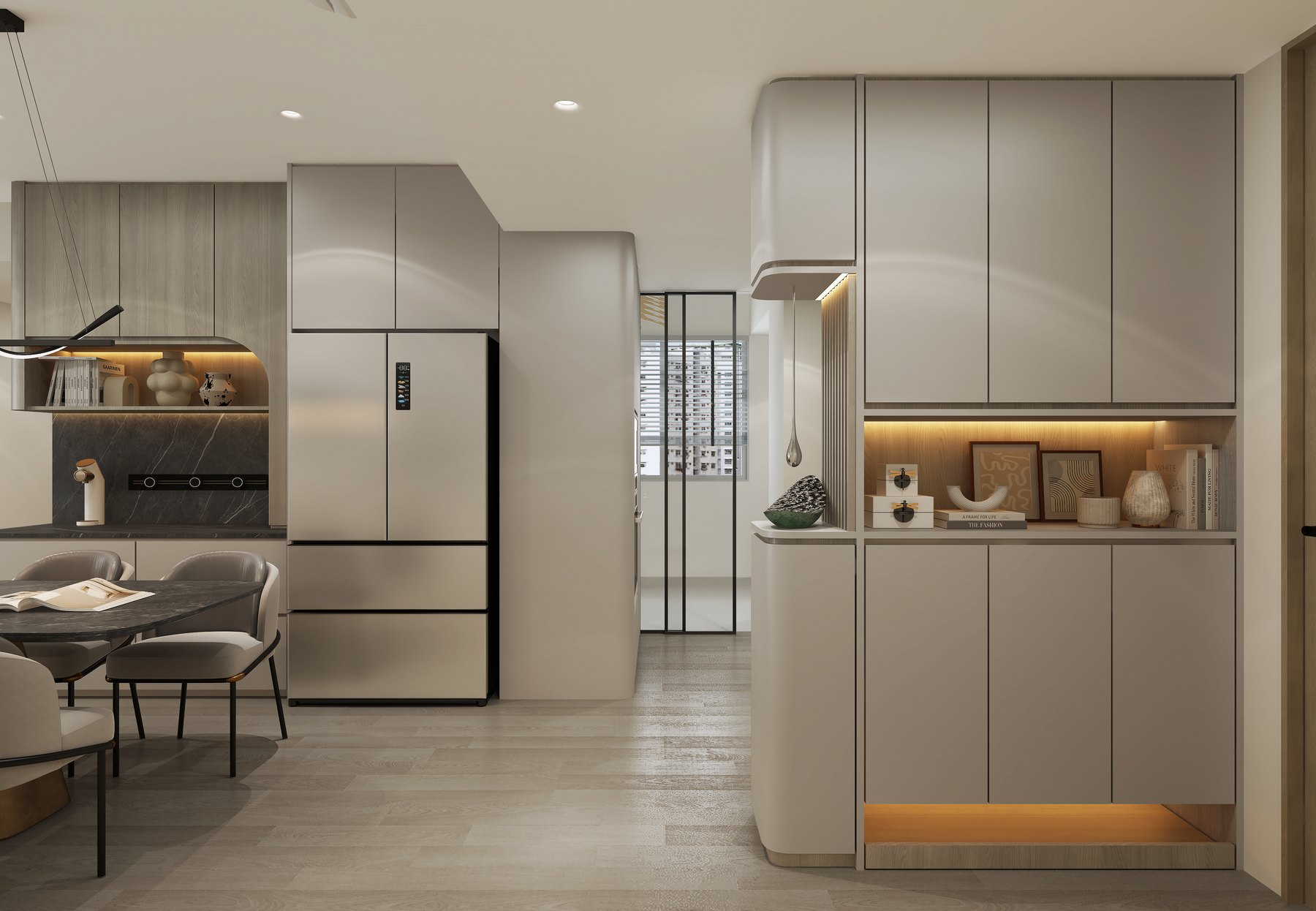 Livia Modern Scandinavian entrance 3D interior design