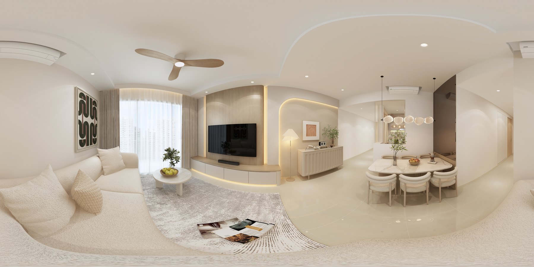 Sea Horizon living area project reference by Sky Creation