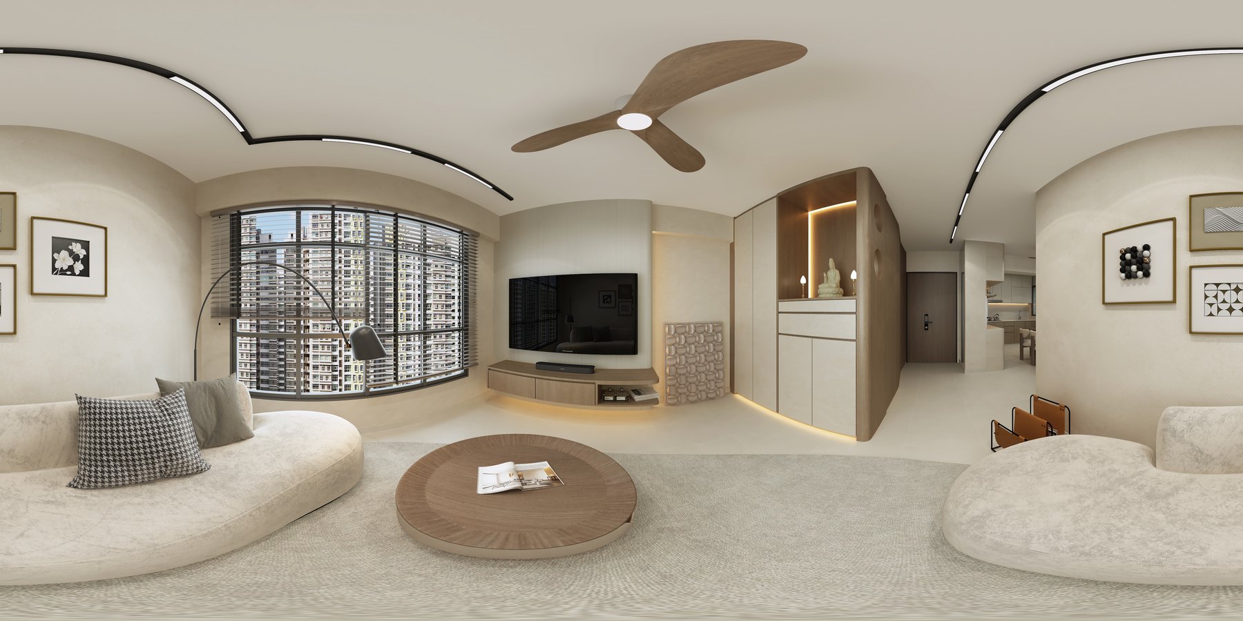 Tampines Road living area project reference by Sky Creation