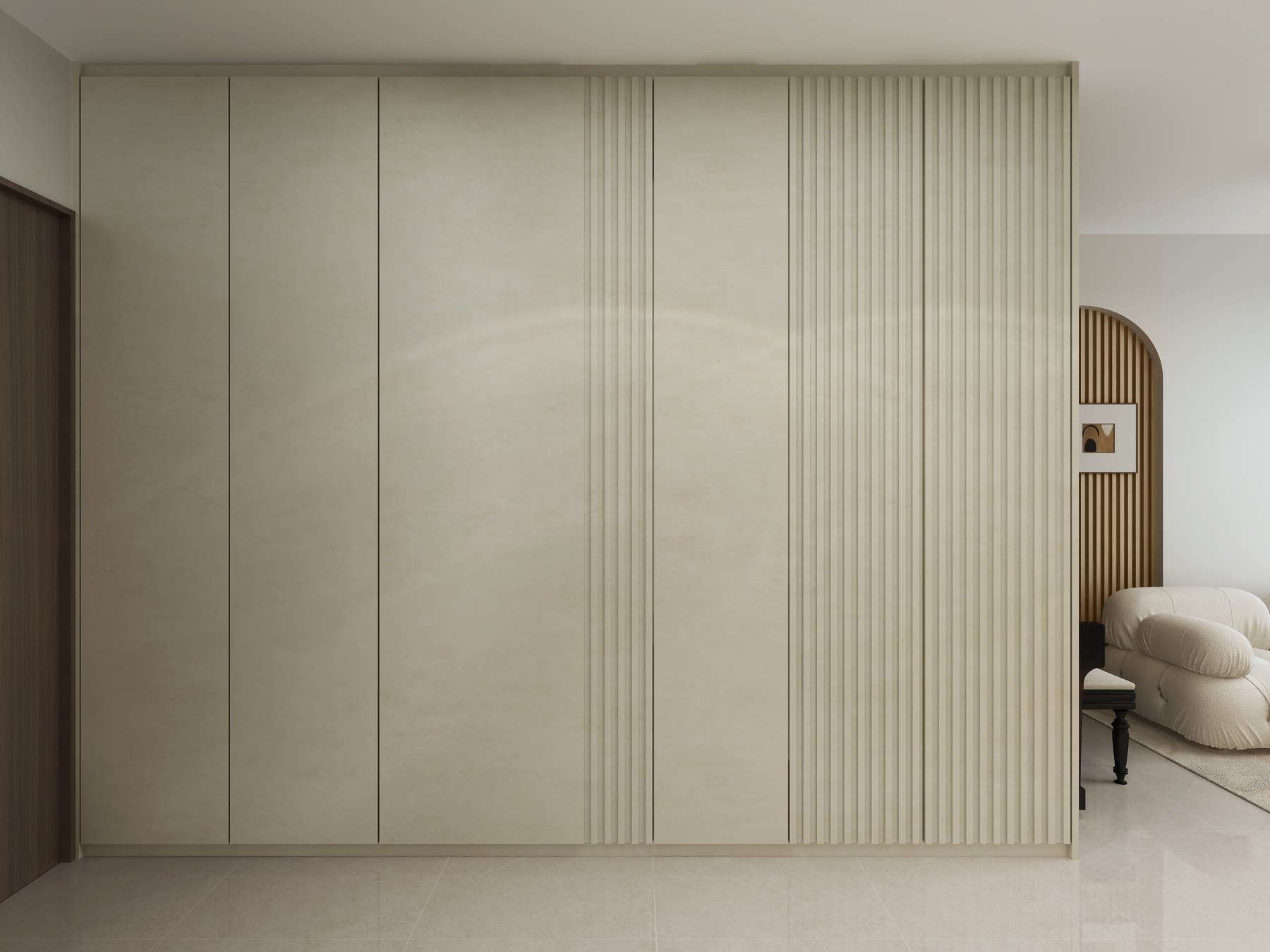Kovan Wellspring Scandinavian entrance 3D interior design