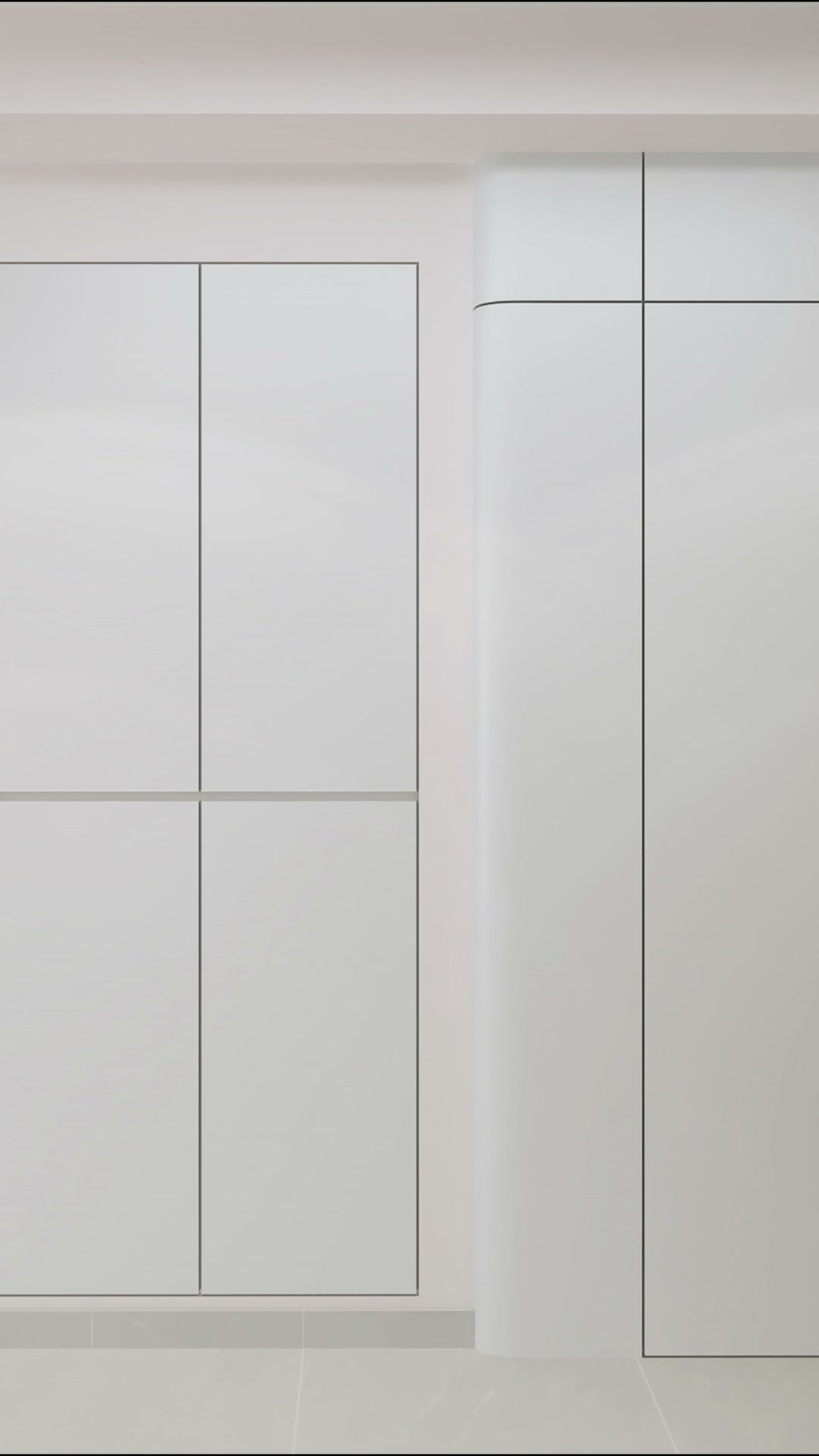 Punggol Point Crown entrance with full-height white panelled storage