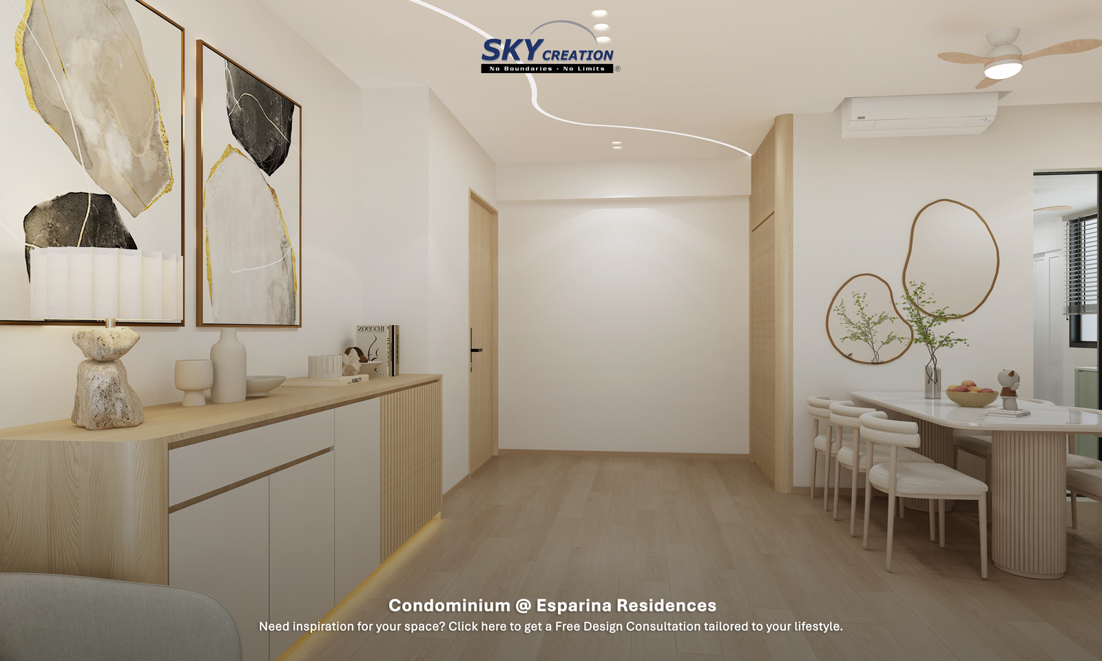 Esparina Residences — entrance, 3D design visual
