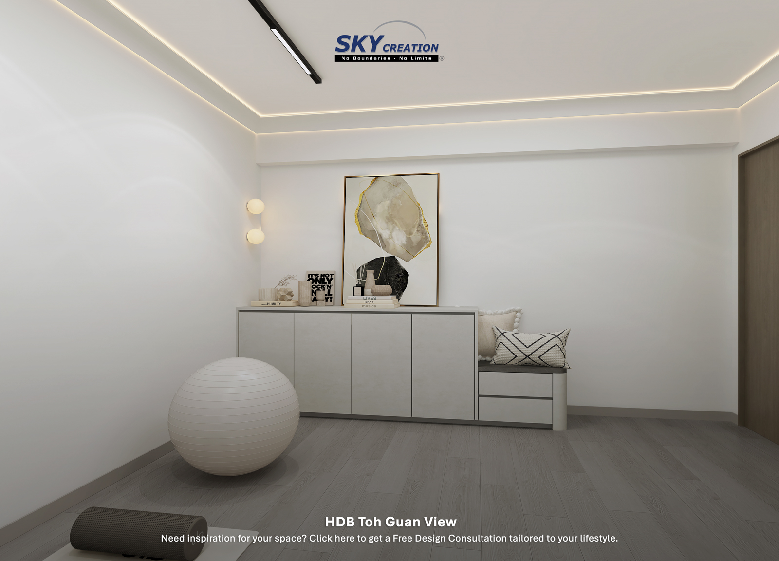 HDB Toh Guan View — entrance, 3D design visual