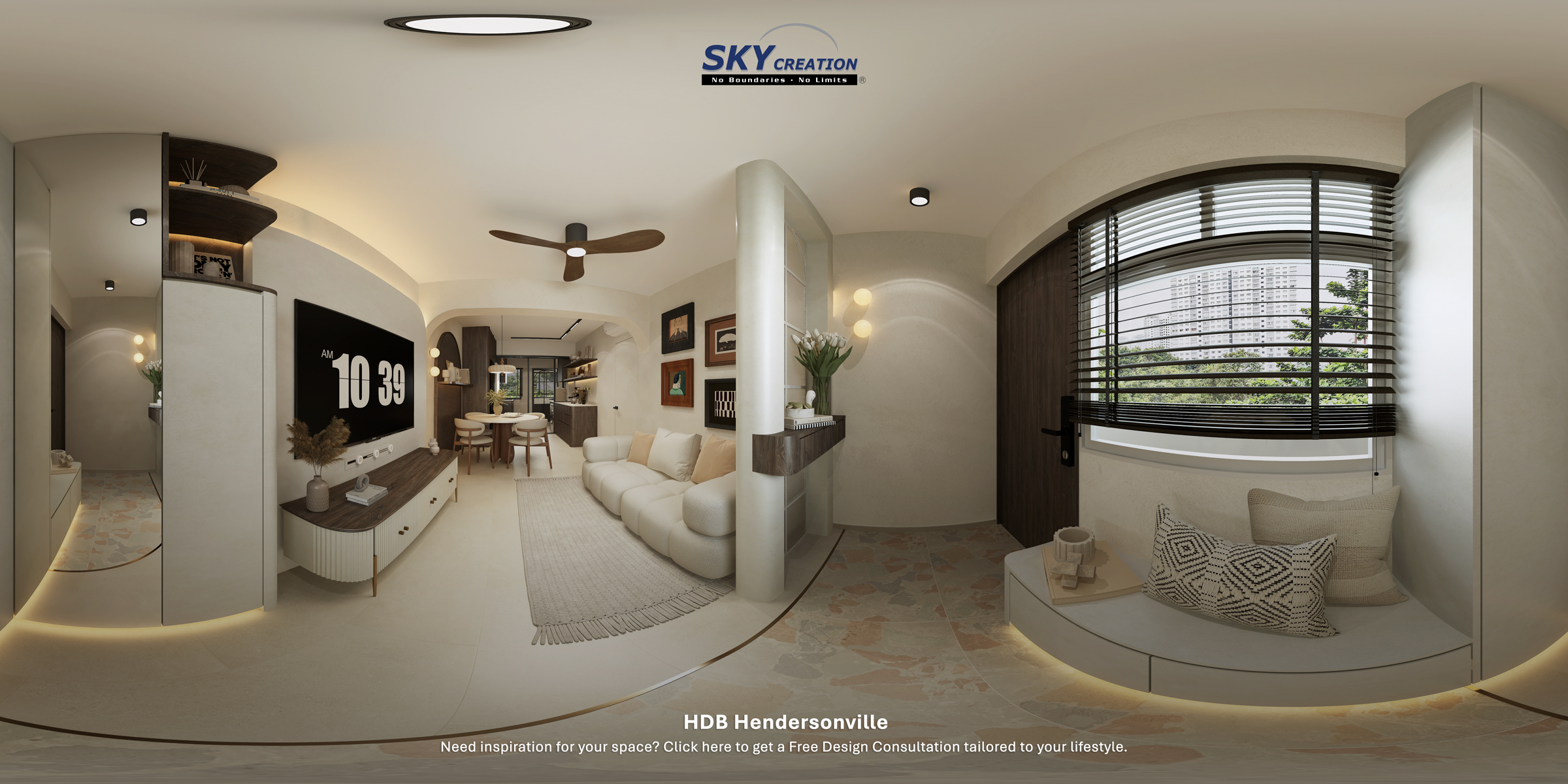 HDB Henderson Crescent — entrance, 3D design visual