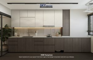 HDB Tampines Street 44 — kitchen, 3D design visual