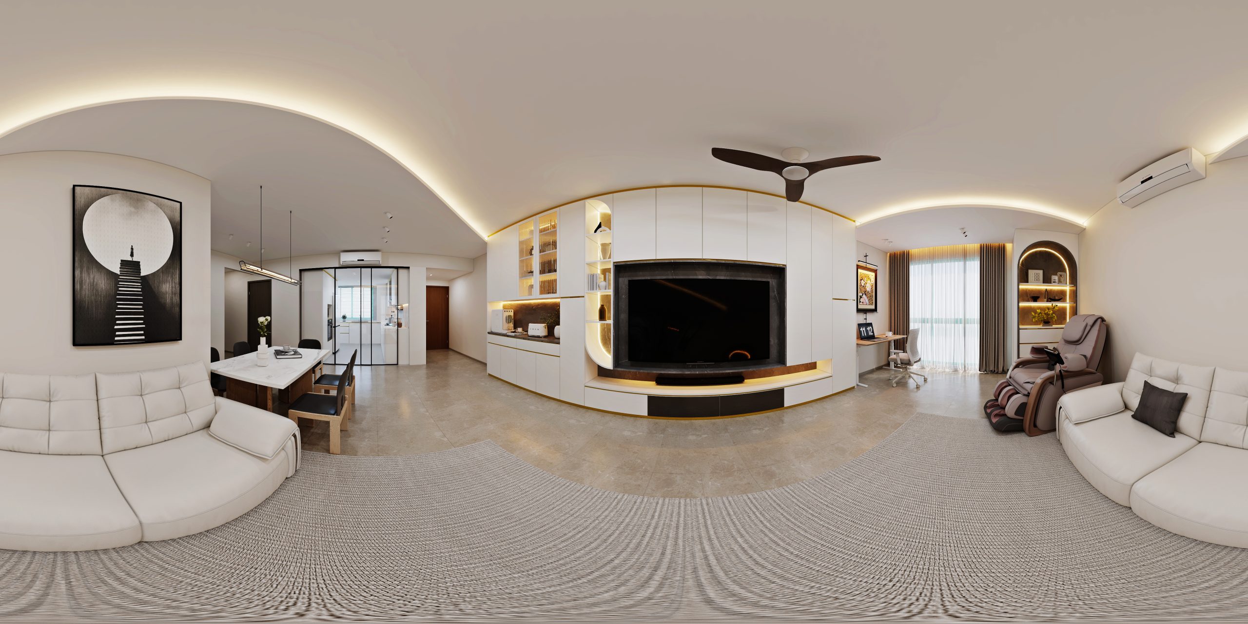 Hazel Park — living, scandinavian 3D design visual