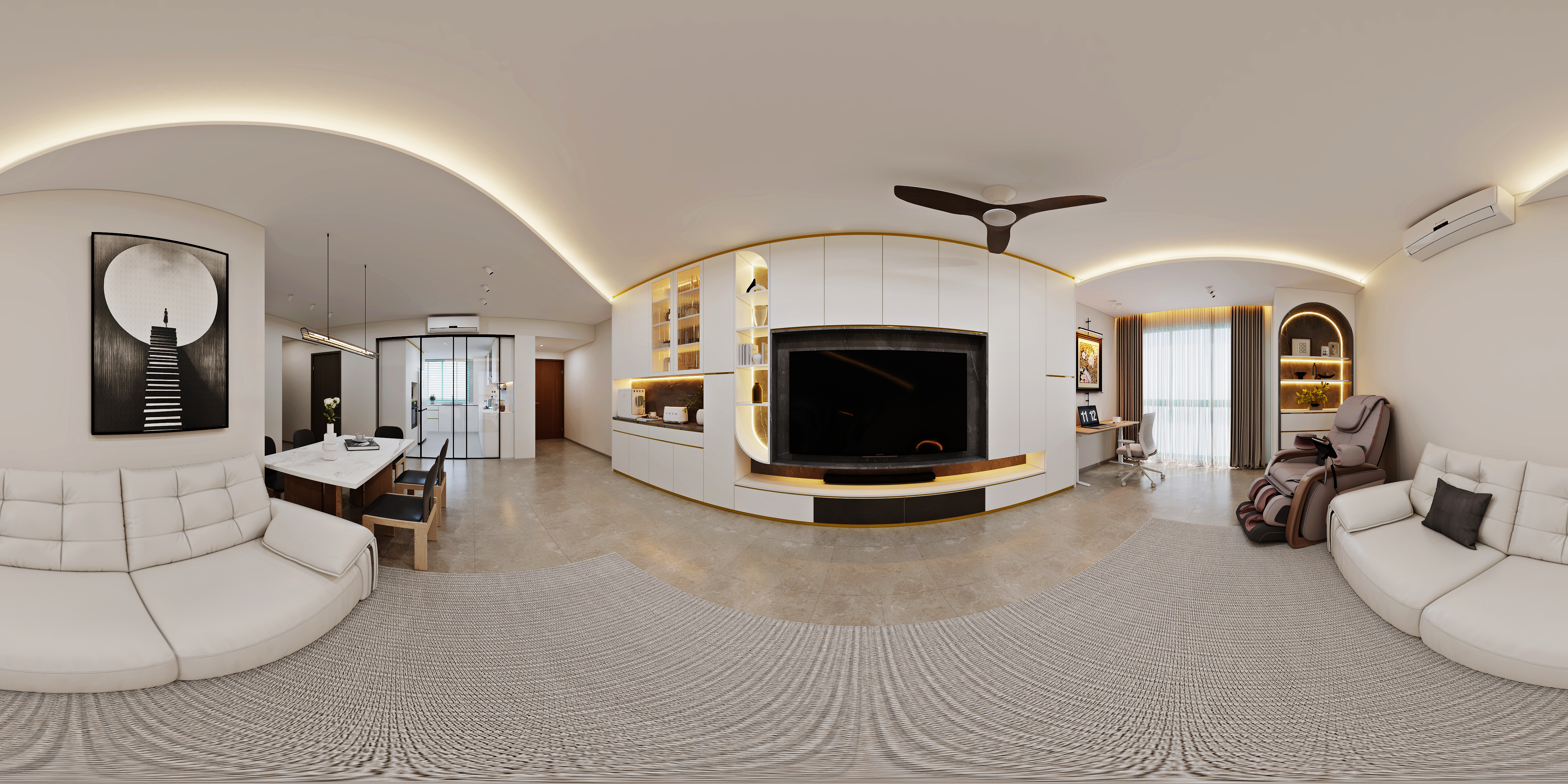 Hazel Park — living, scandinavian 3D design visual