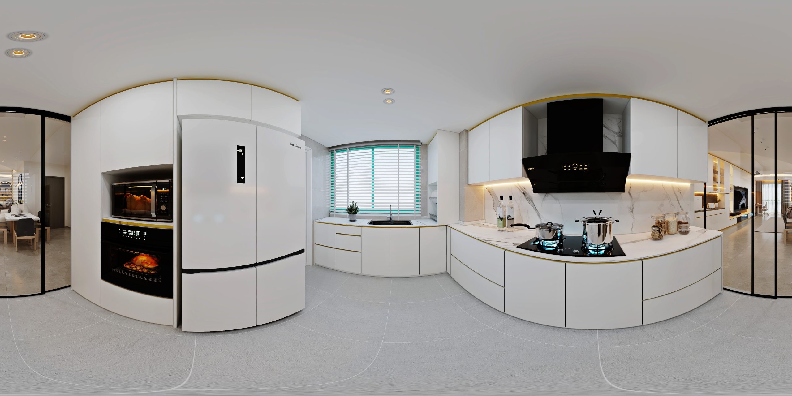Hazel Park — kitchen, scandinavian 3D design visual