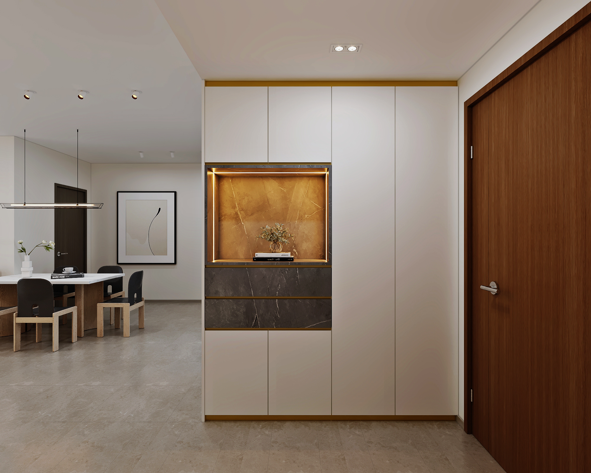 Hazel Park — foyer, scandinavian 3D design visual