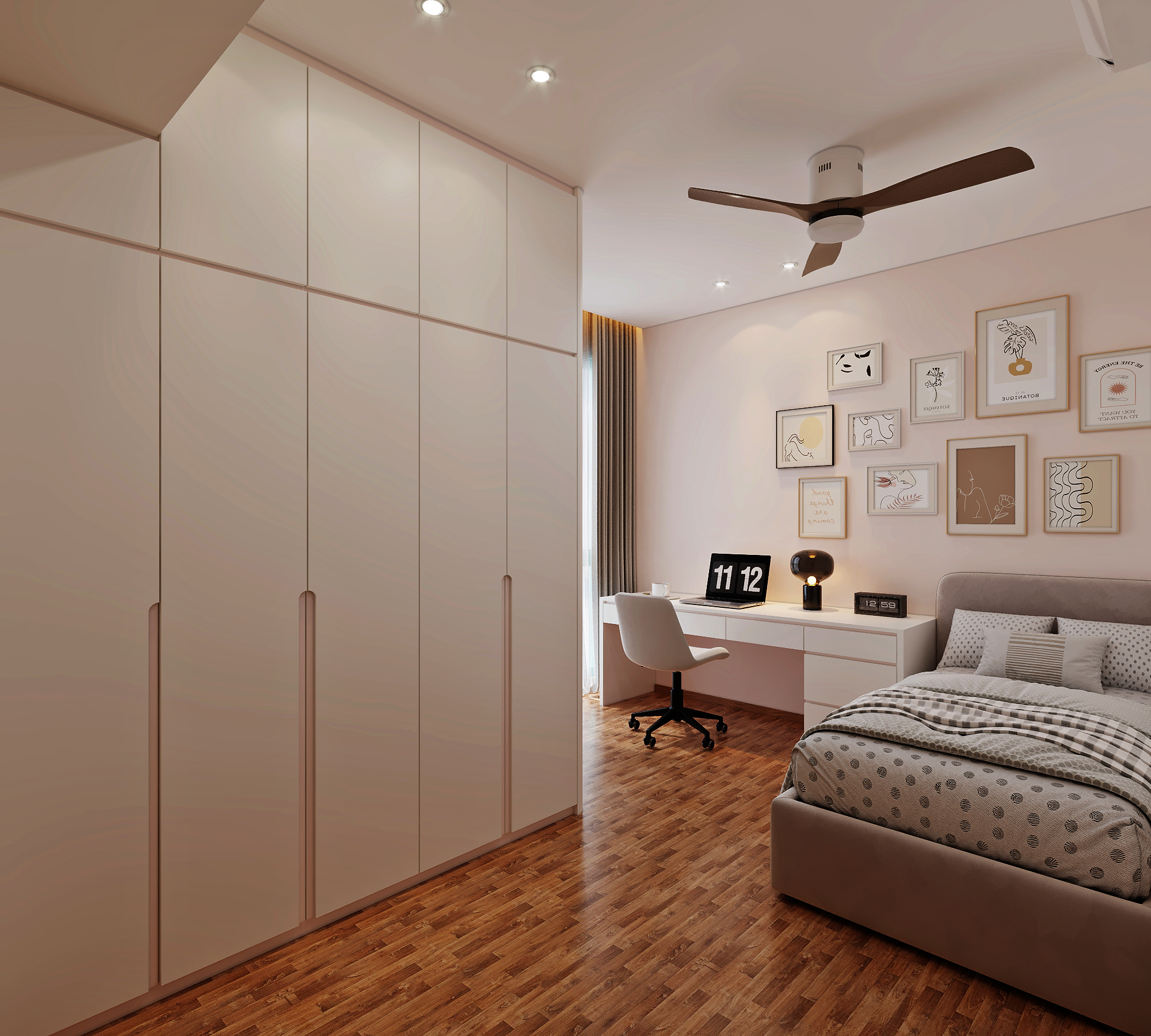 Hazel Park — bedroom 2, scandinavian 3D design visual