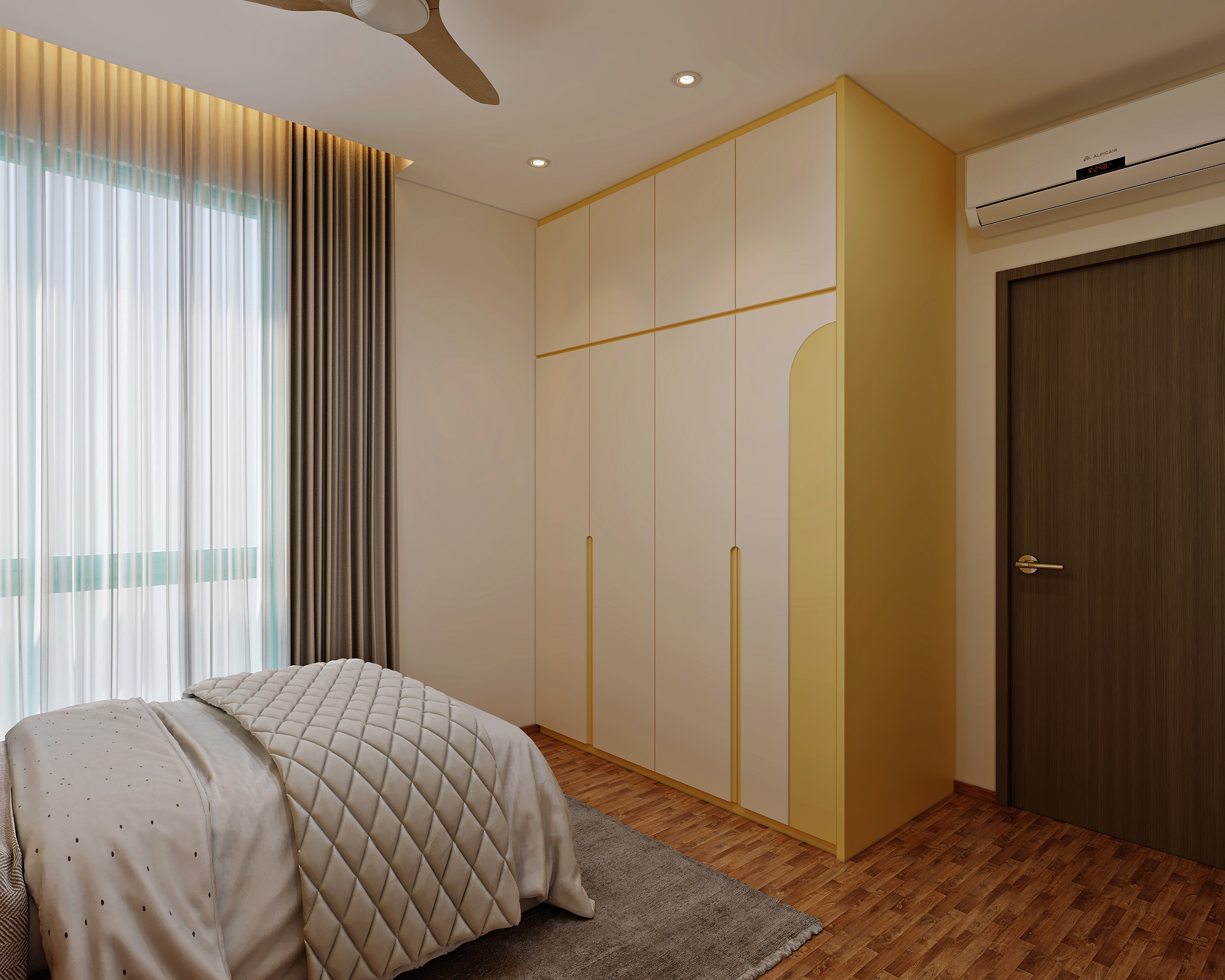 Hazel Park — bedroom 3, scandinavian 3D design visual