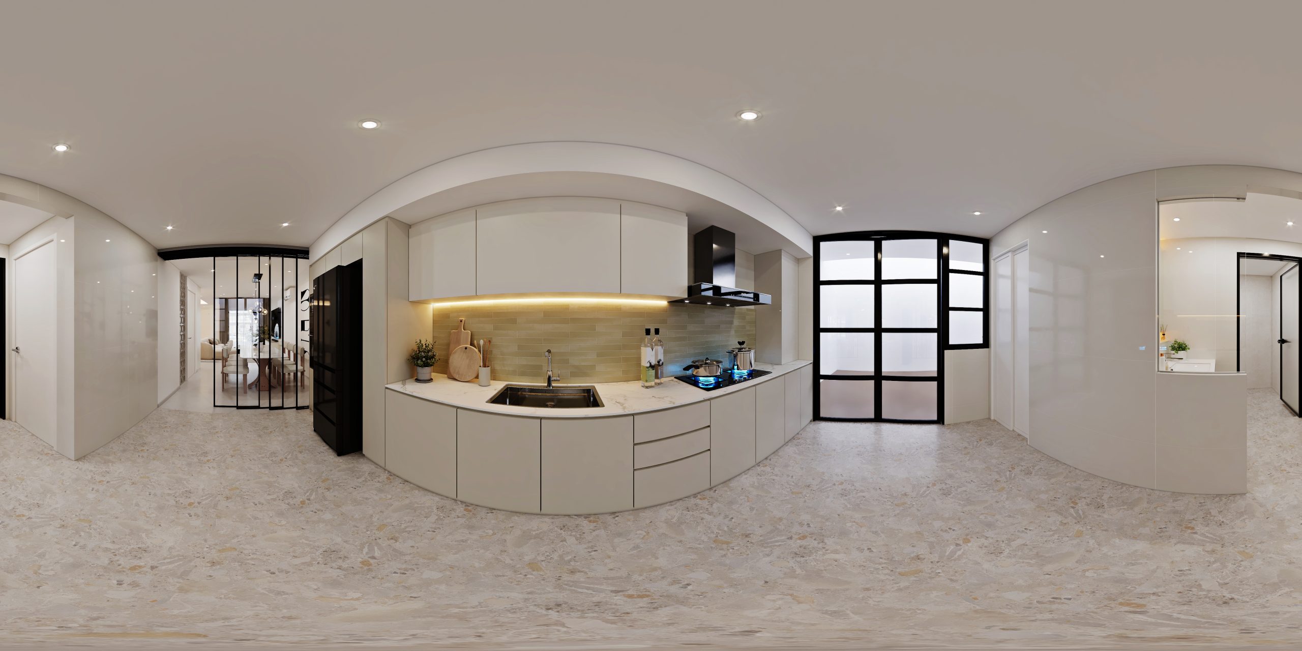 Jalan Lengkong Tiga — kitchen, modern minimalist 3D design visual