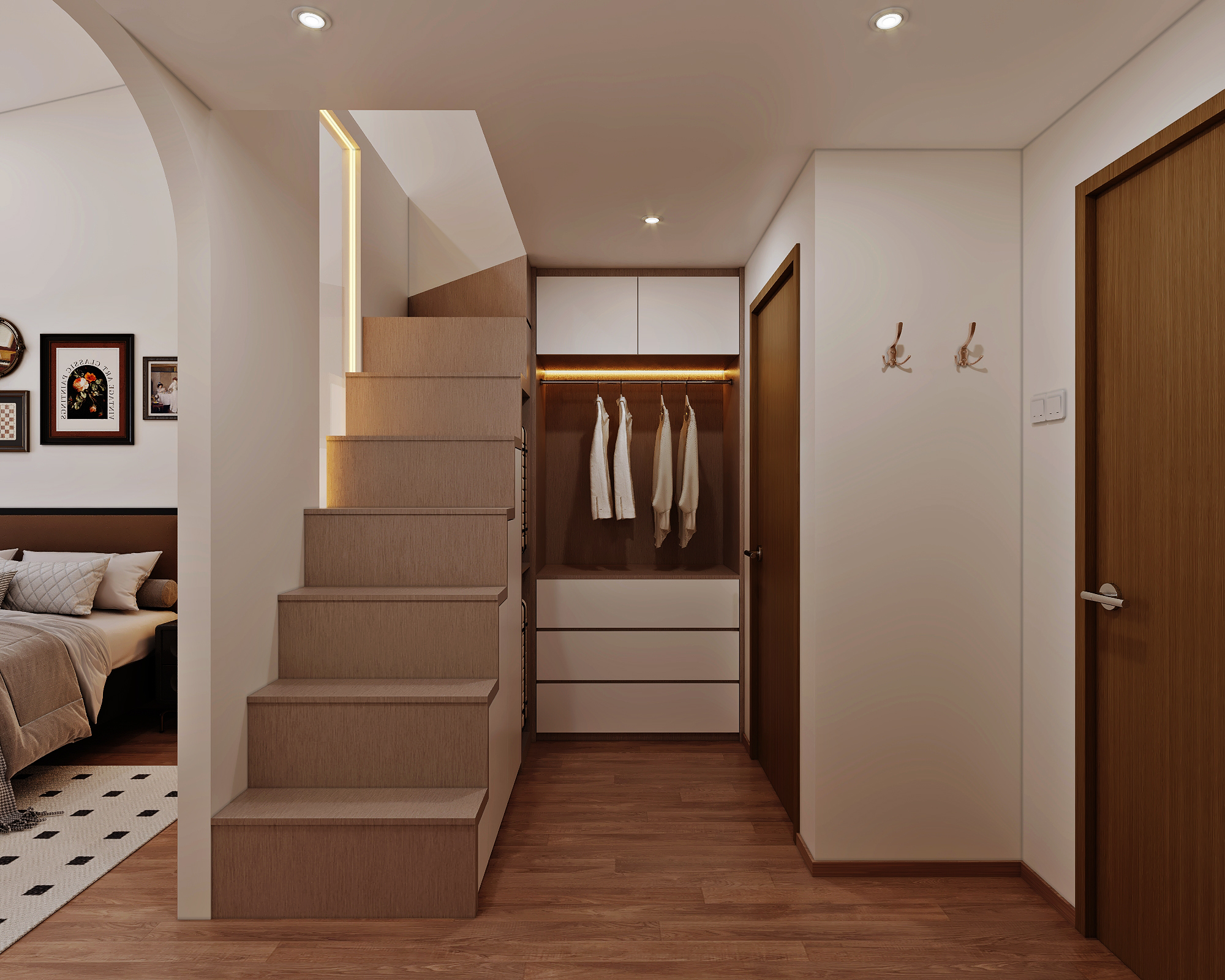 Cashew Terrace — master bedroom — view 1, scandinavian 3D design visual