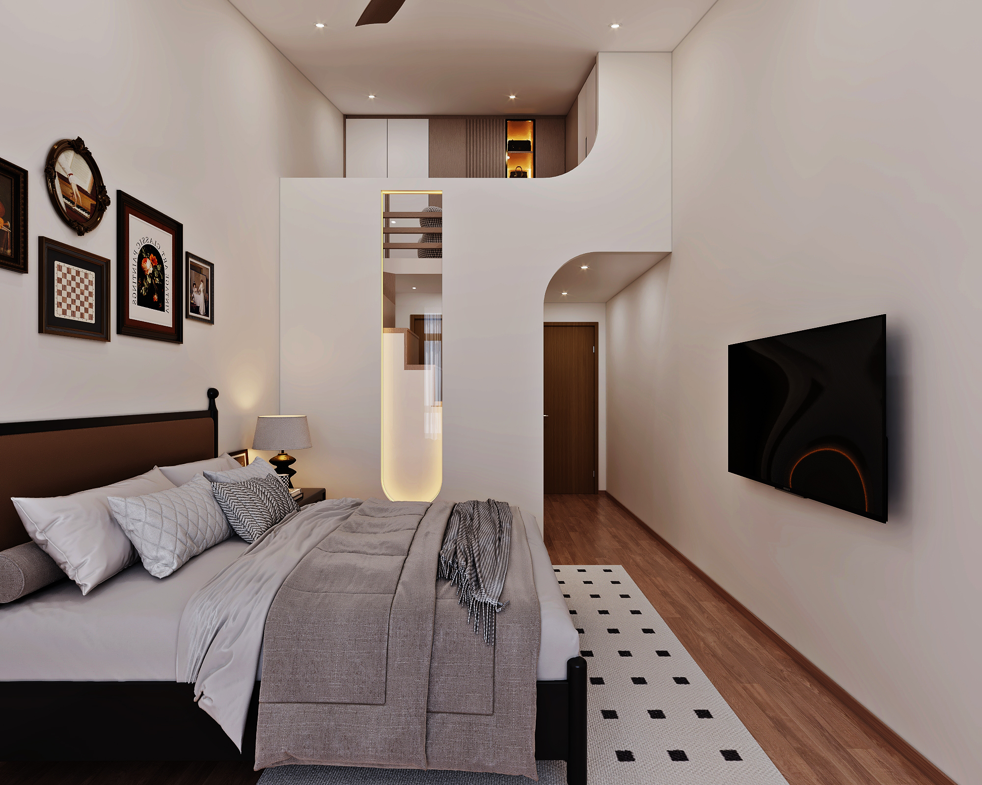 Cashew Terrace — master bedroom — view 2, scandinavian 3D design visual