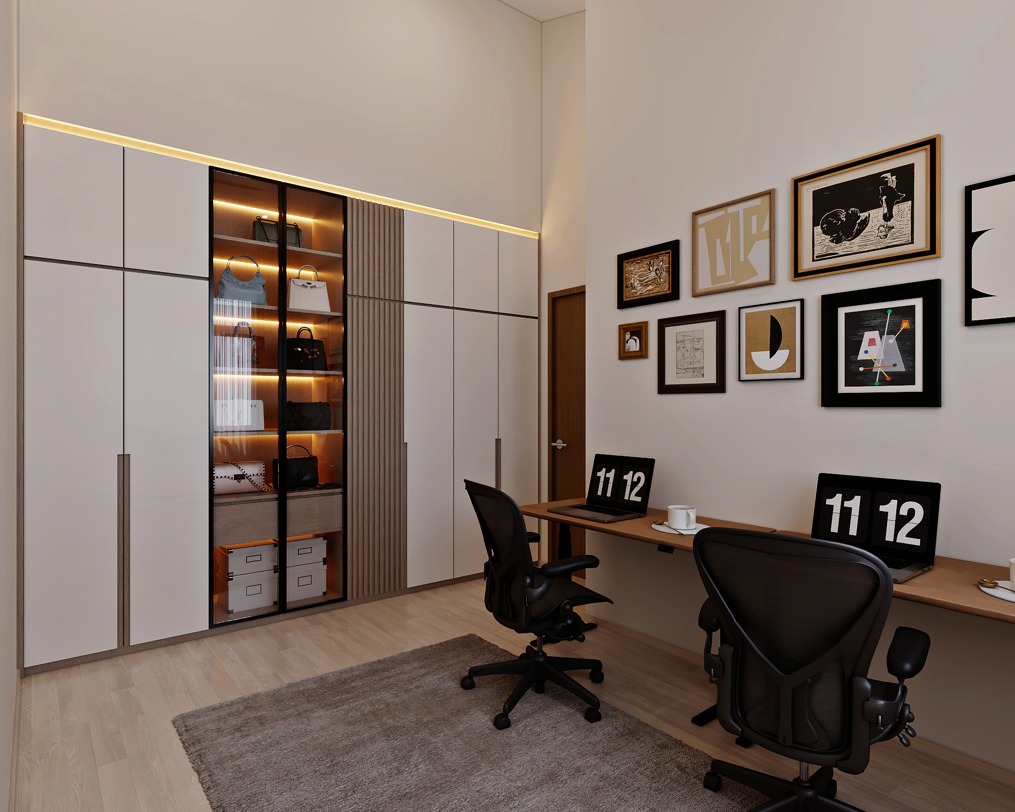 Cashew Terrace — study room, scandinavian 3D design visual