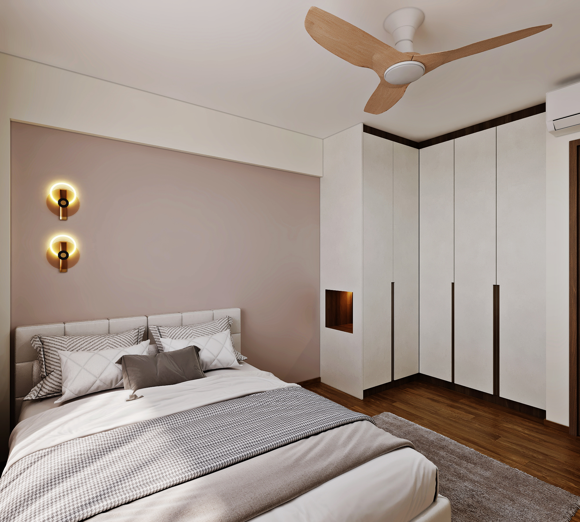 HDB Bedok North — bedroom 3, scandinavian 3D design visual