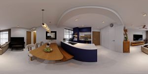 HDB Lorong 2 Toa Payoh — kitchen, modern scandinavian 3D design visual
