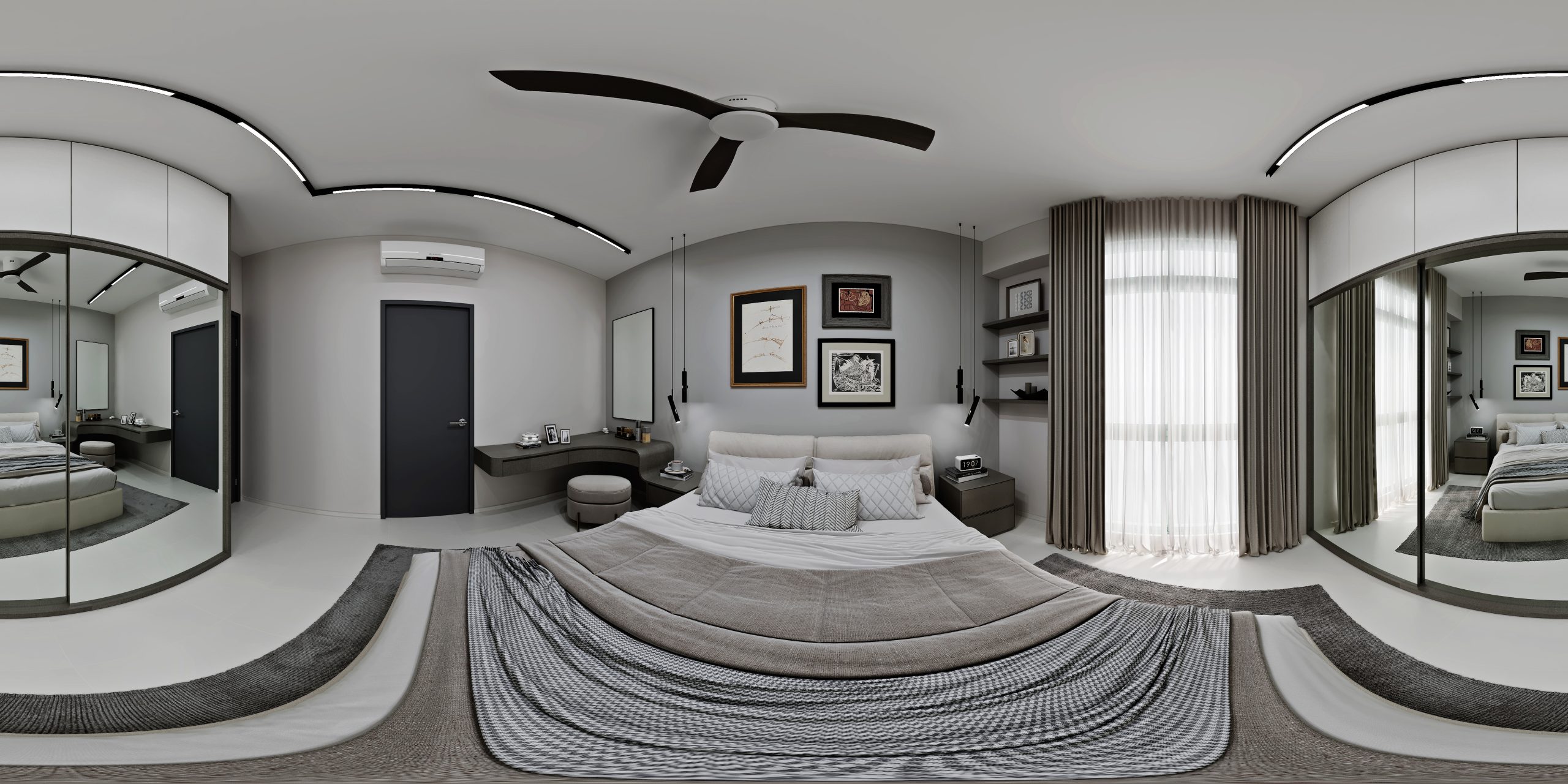 Signature Park — master bedroom, modern 3D design visual
