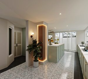 Loyang Place — kitchen — view 1, modern peranakan 3D design visual