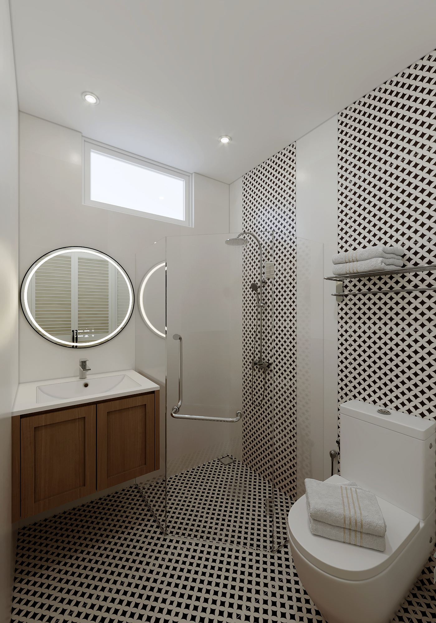 Loyang Place — bath 2, modern peranakan 3D design visual