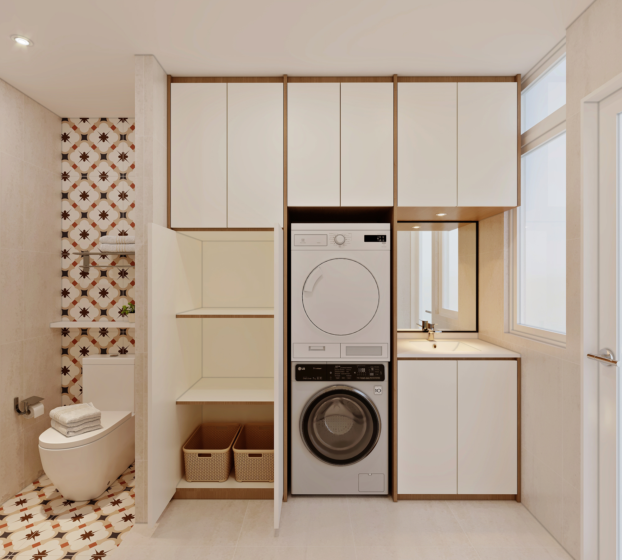 Loyang Place — bath 3 — view 1, modern peranakan 3D design visual