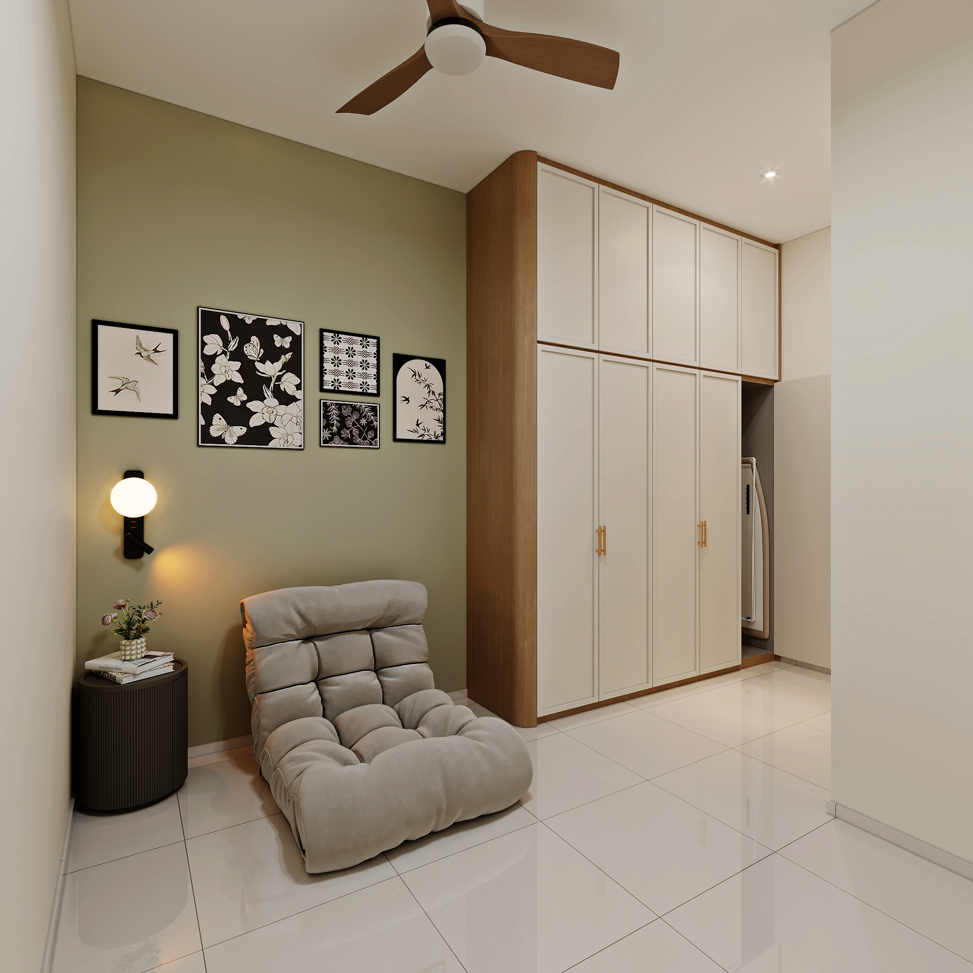 Loyang Place — guest room, modern peranakan 3D design visual