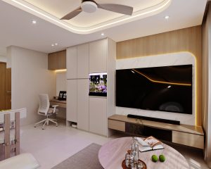 HDB Bishan Street 13 — living, scandinavian 3D design visual