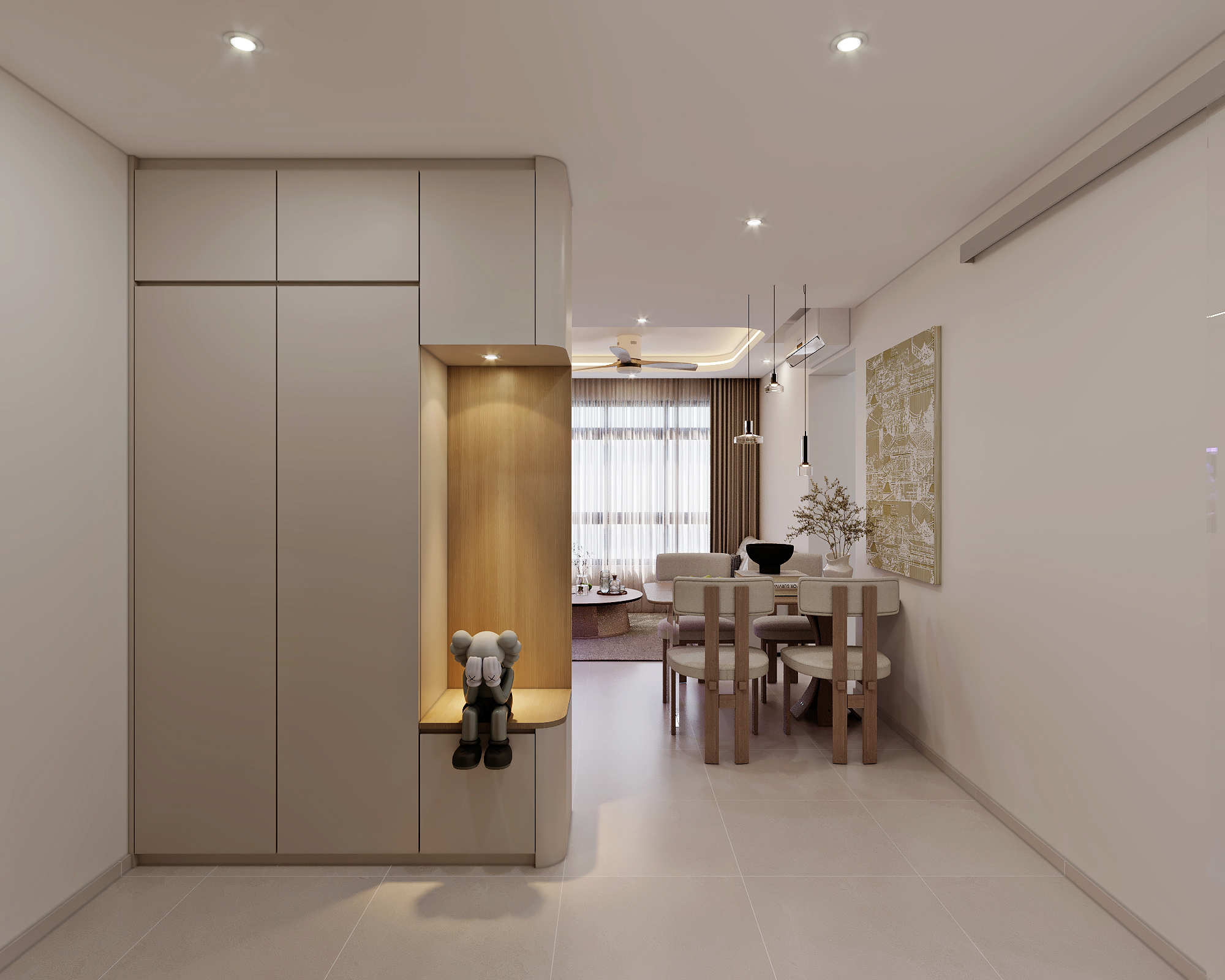 HDB Bishan Street 13 — foyer, scandinavian 3D design visual