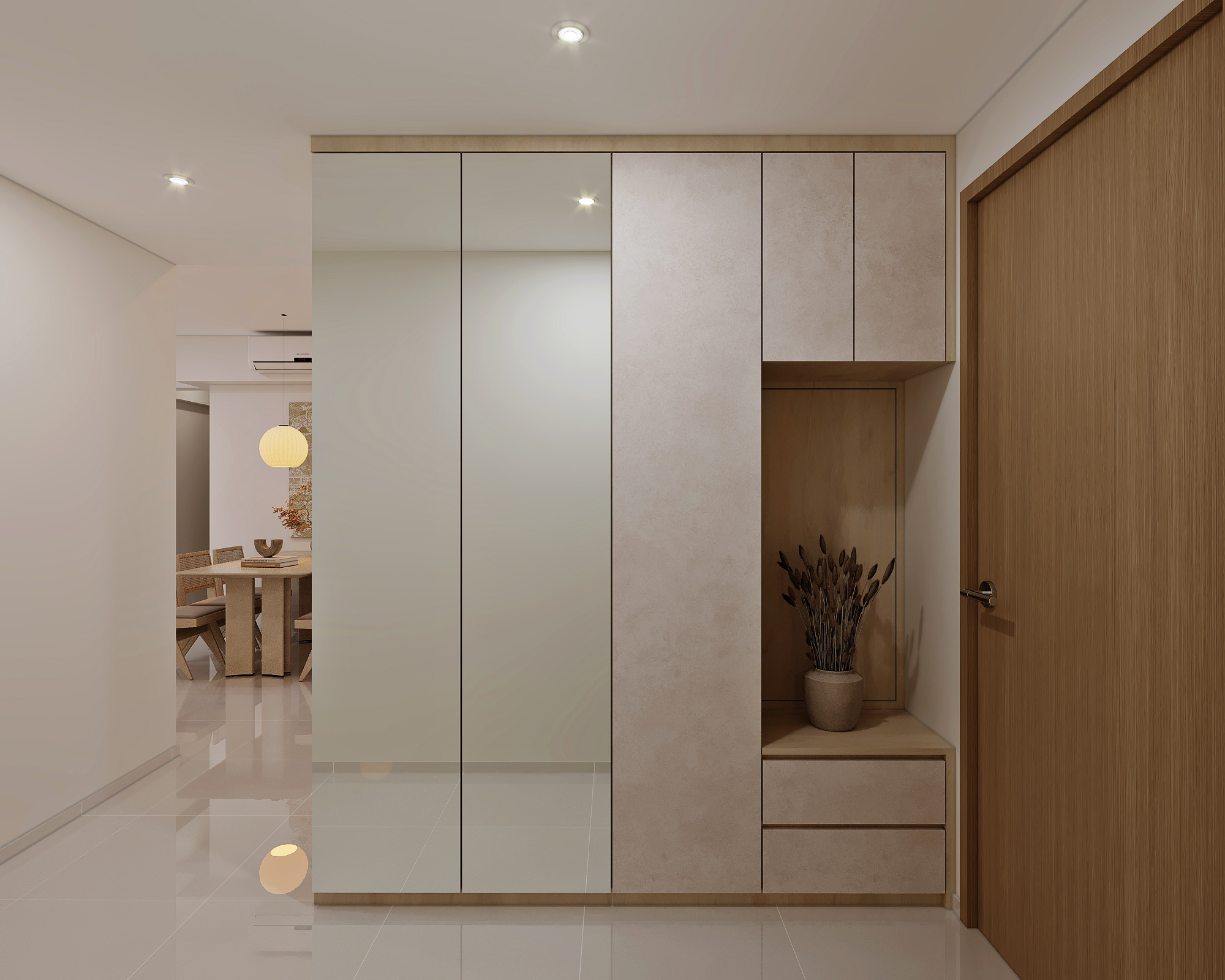 Yio Chu Kang Road — foyer, scandinavian 3D design visual