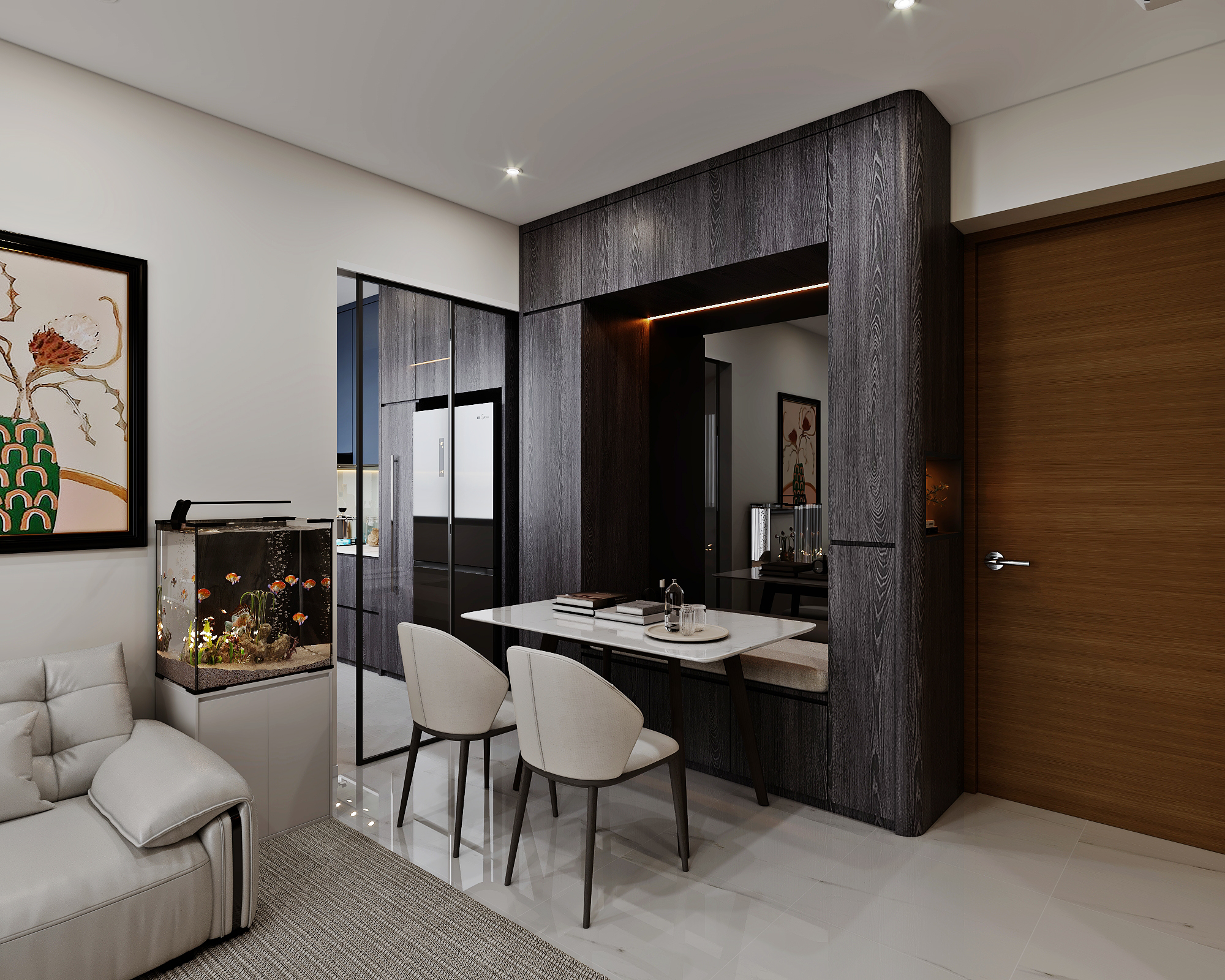 Tampines Avenue 8 — dining, modern industrial 3D design visual