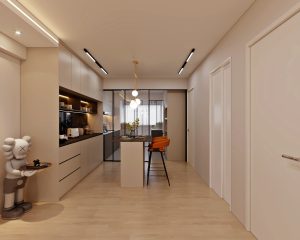 HDB Bishan Street 13 — living, modern scandinavian 3D design visual