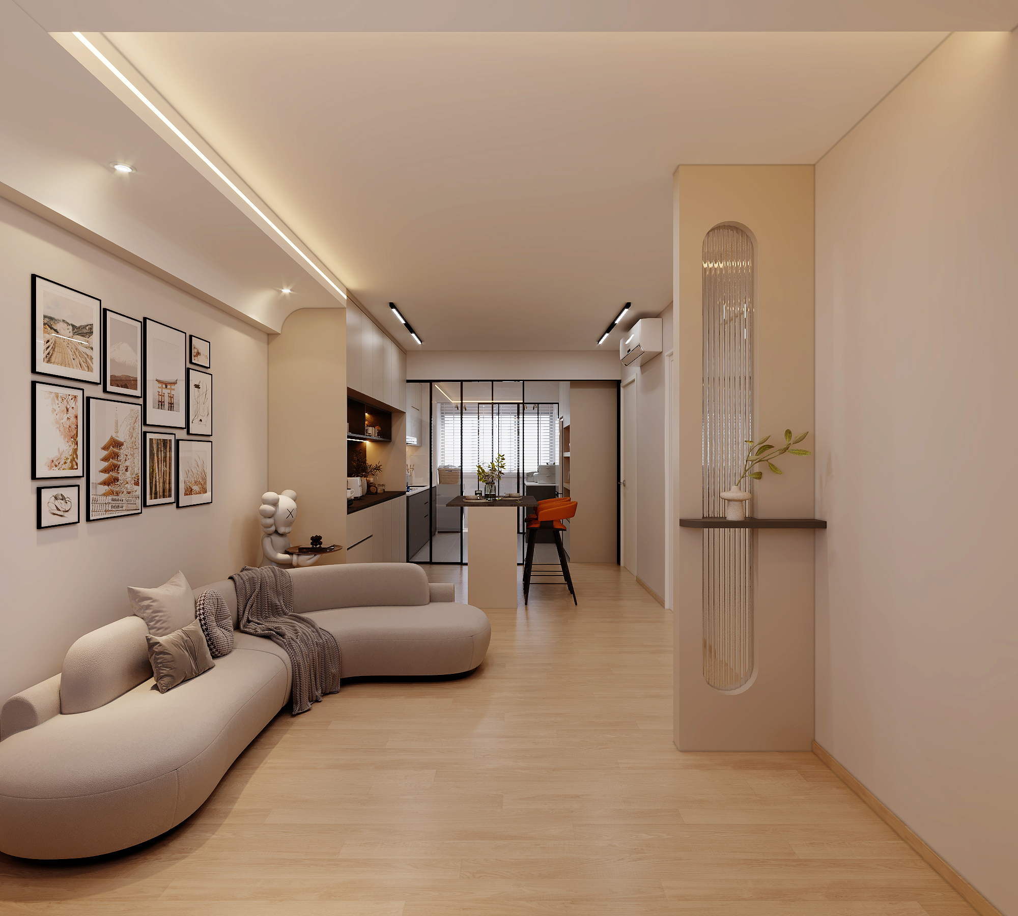 HDB Bishan Street 13 — foyer, modern scandinavian 3D design visual