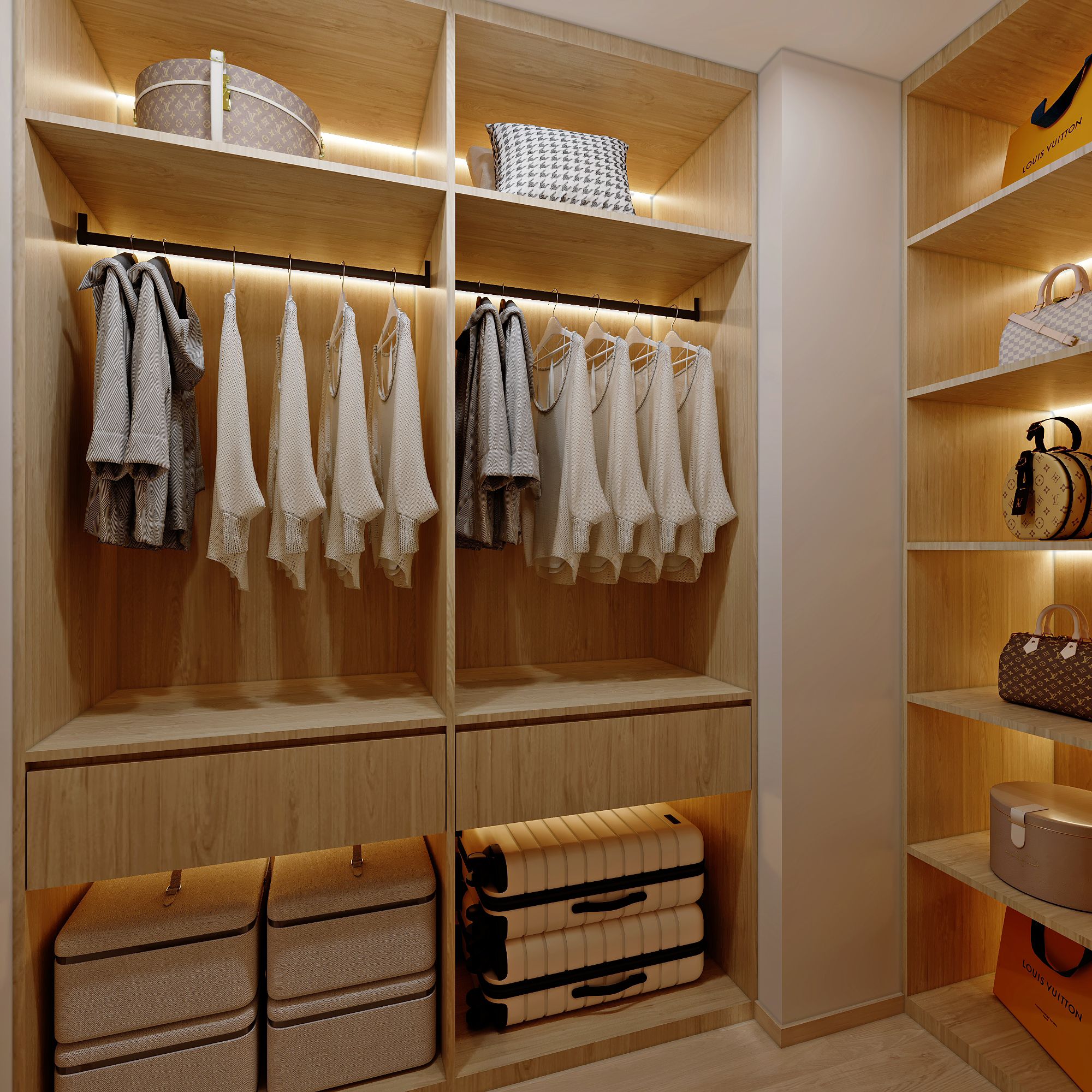HDB Bishan Street 13 — master bedroom — view 2, modern scandinavian 3D design visual