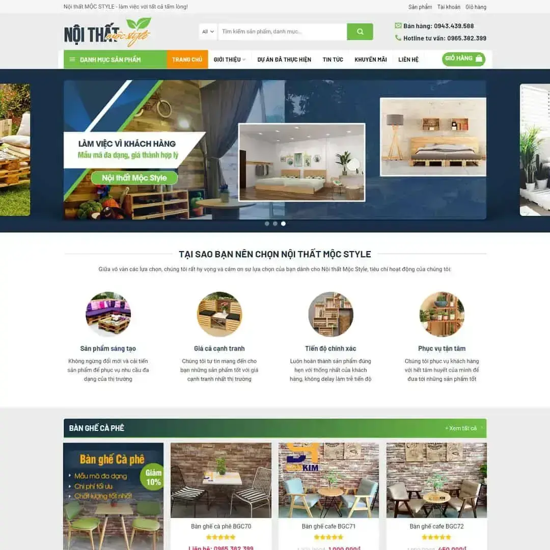 WordPress theme for selling furniture