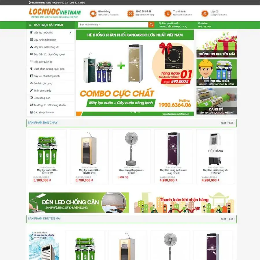 Theme WordPress bán máy lọc nước