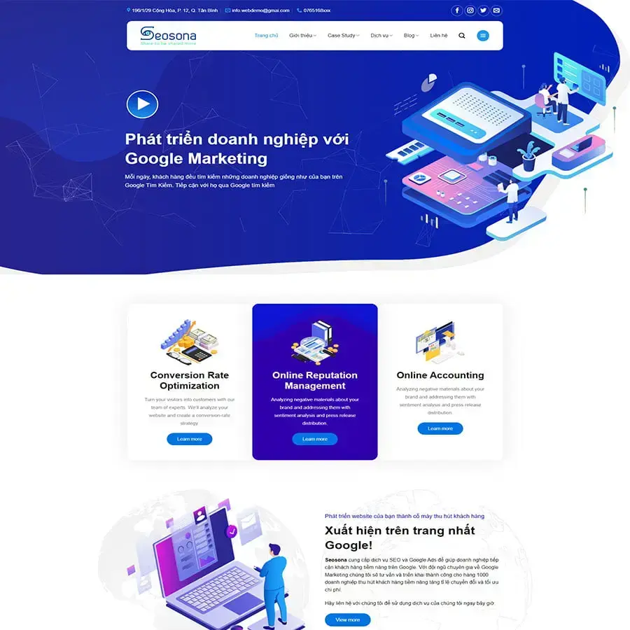 Agency company WordPress theme, SEO website